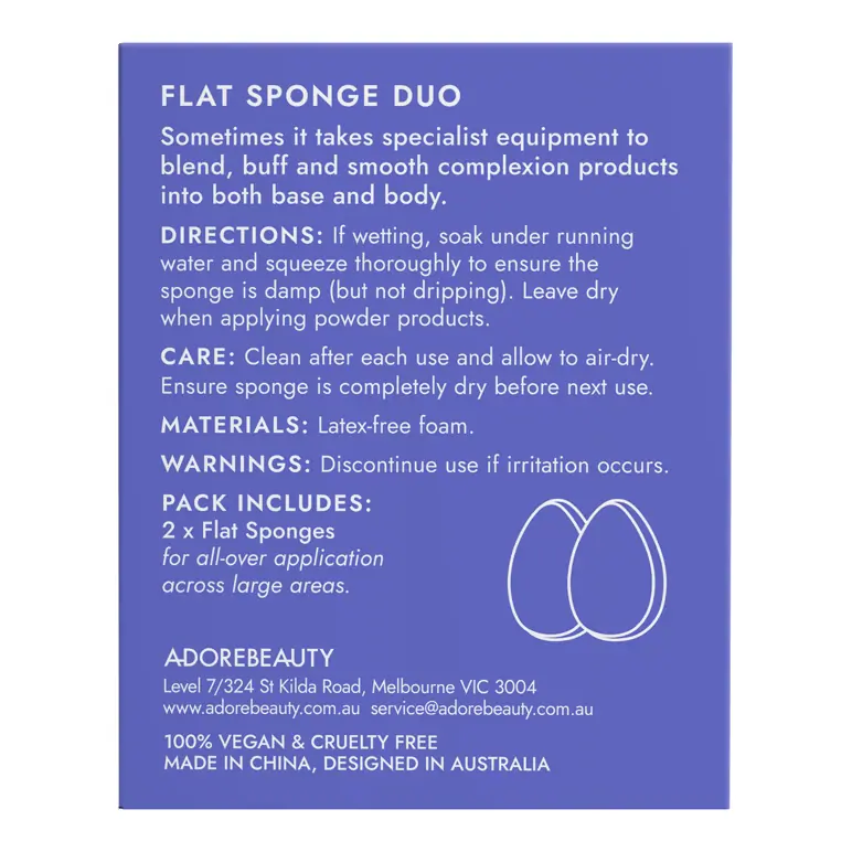 Adore Beauty Flat Sponge Duo