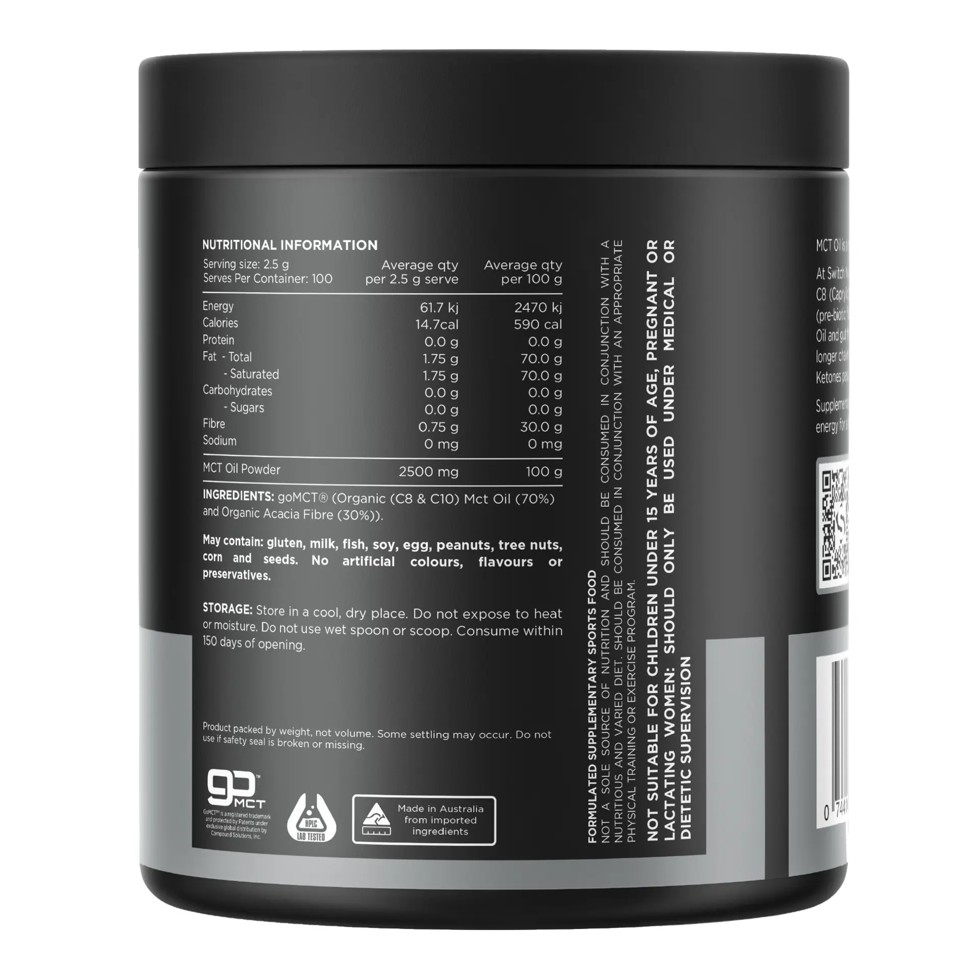 Switch Nutrition MCT Powder (100 Serves)