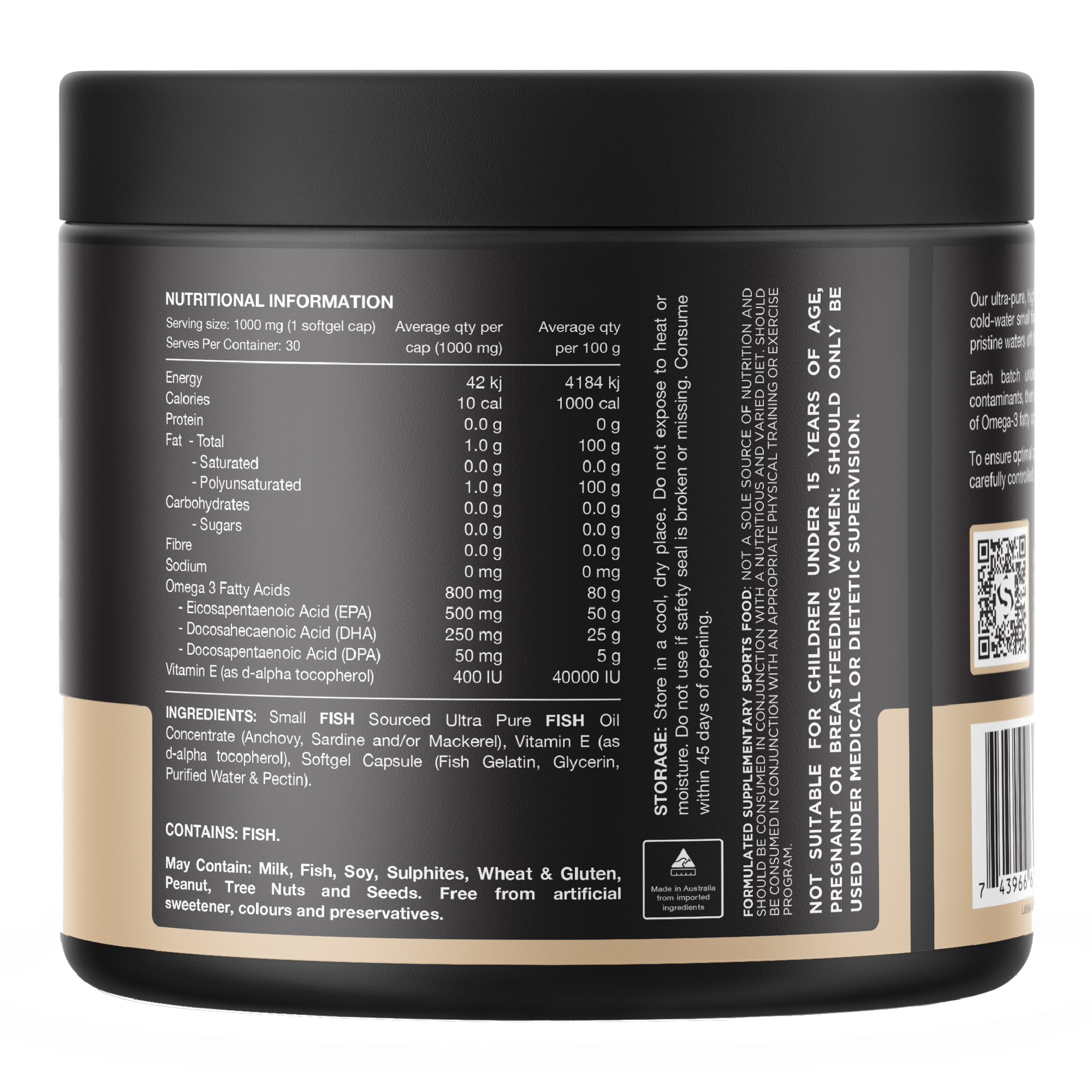 Switch Nutrition Ultra Fish Oil Softgel Capsules (30 Caps)