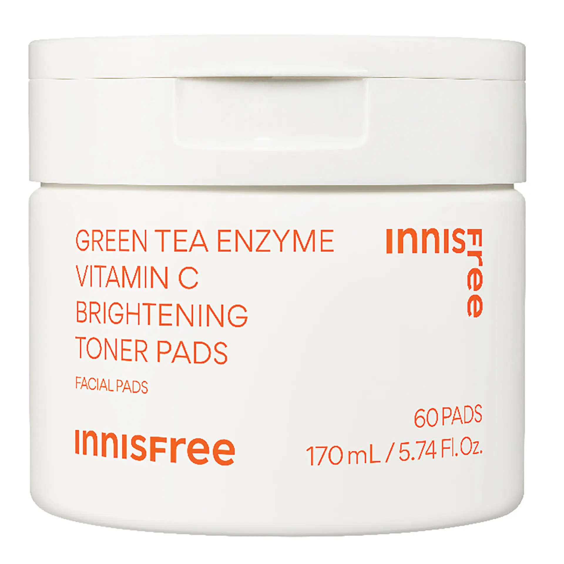INNISFREE Green Tea Enzyme Vitamin C Brightening Toner Pad 60ea