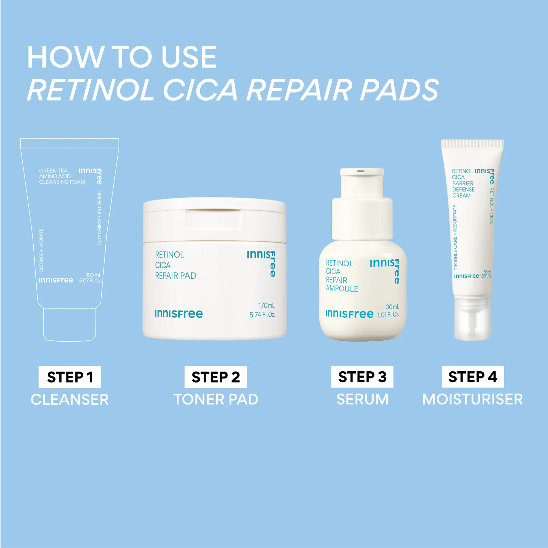 INNISFREE Retinol Cica Repair Pad 60ea