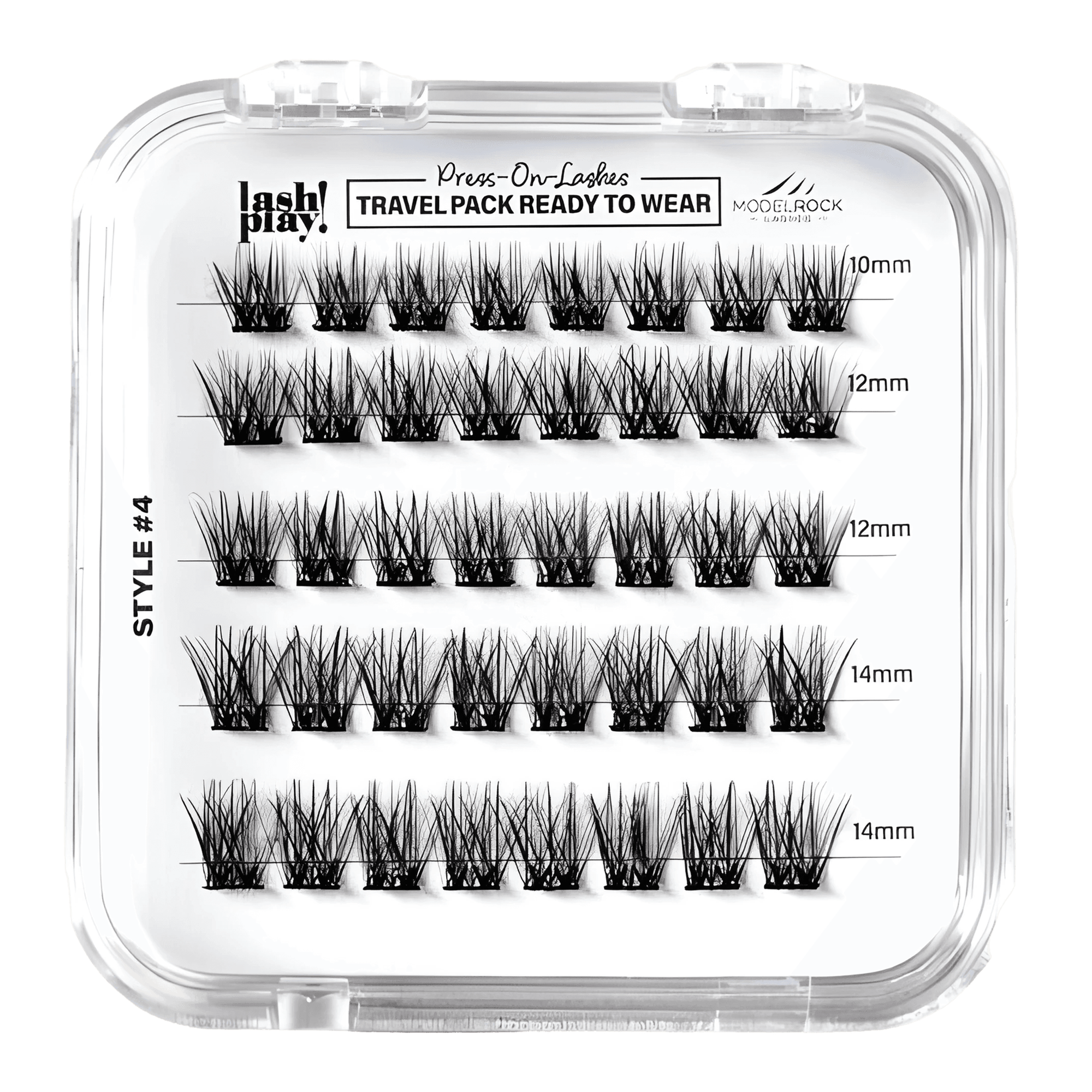 MODELROCK Pre-Glued Cluster Lashes Style #4- 40pk TRAVEL EDITION
