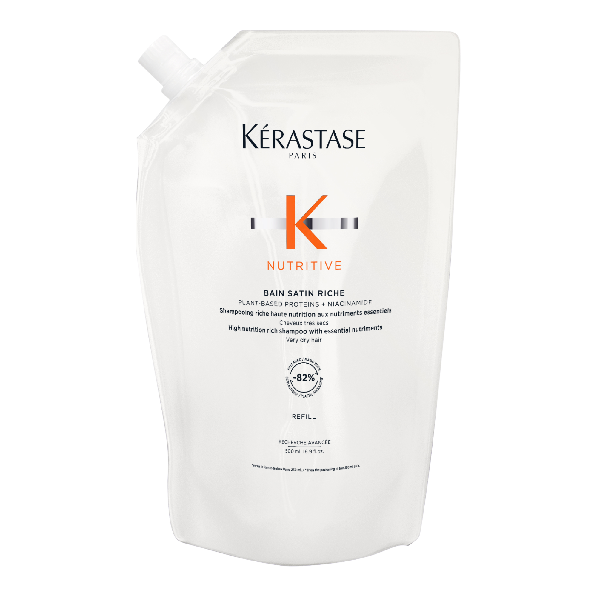 Kerastase Nutritive Bain Satin Riche Refill Shampoo Pouch For Very Dry Hair 500ml