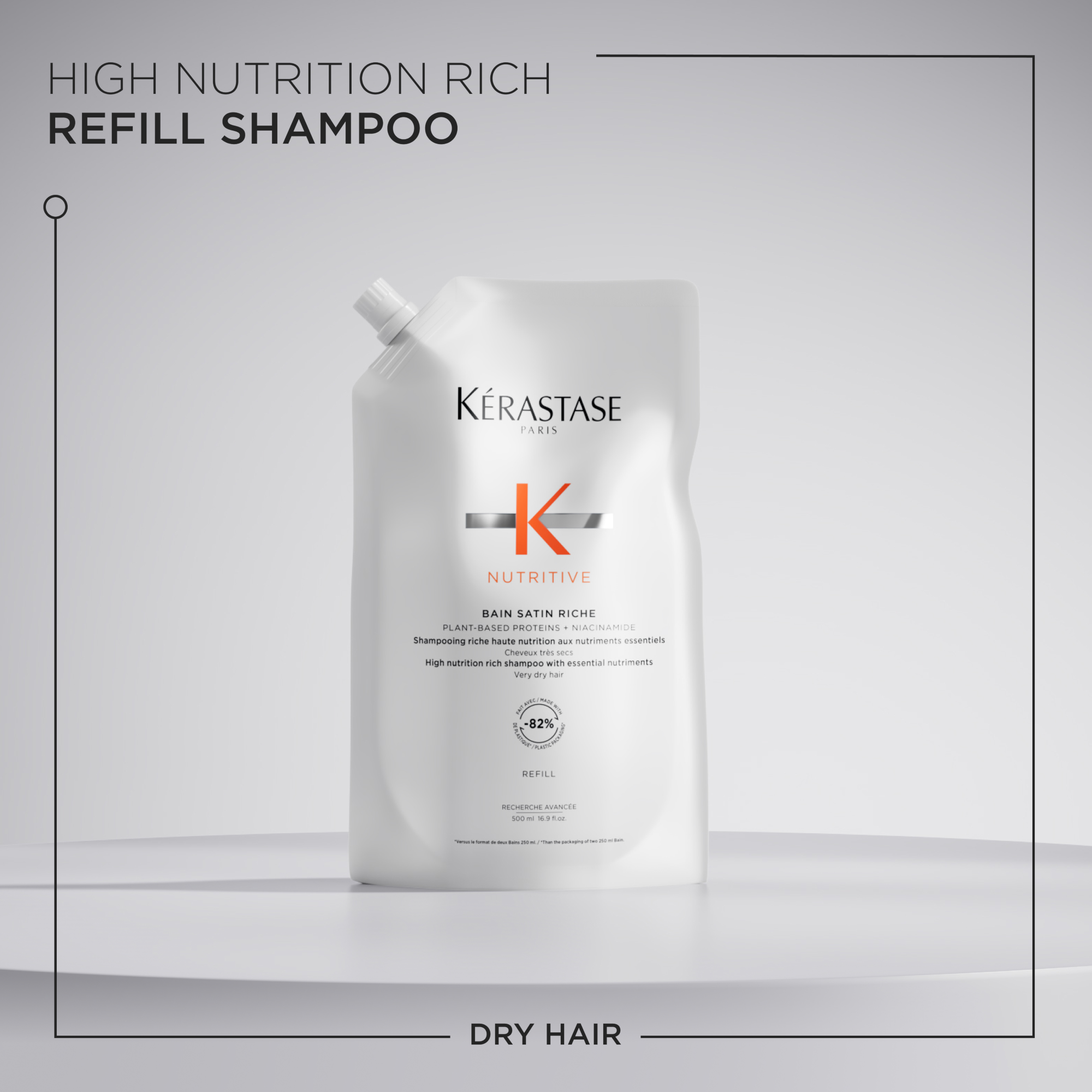 Kérastase Nutritive Bain Satin Riche Refill Shampoo Pouch For Very Dry Hair 500ml