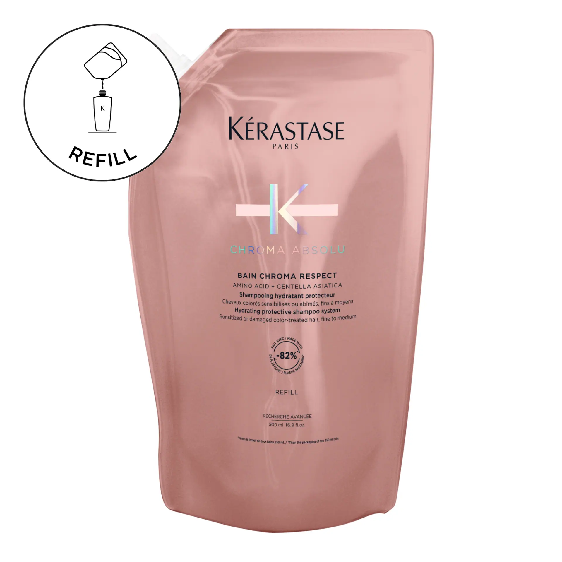 Kérastase Chroma Absolu Bain Chroma Respect Refill Shampoo Pouch For Colour-Treated Hair 500ml