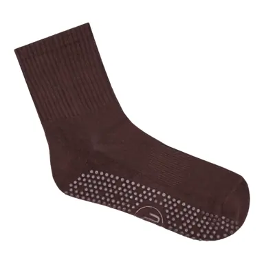 MoveActive Crew Non Slip Grip Socks - Espresso