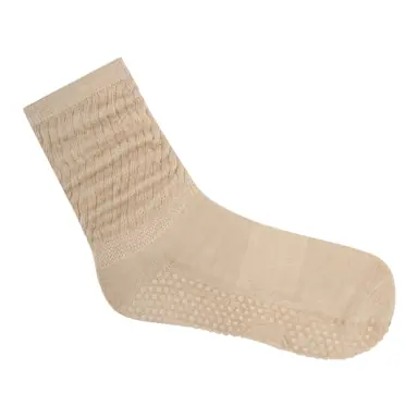 MoveActive Scrunch Non Slip Grip Sock-Latte
