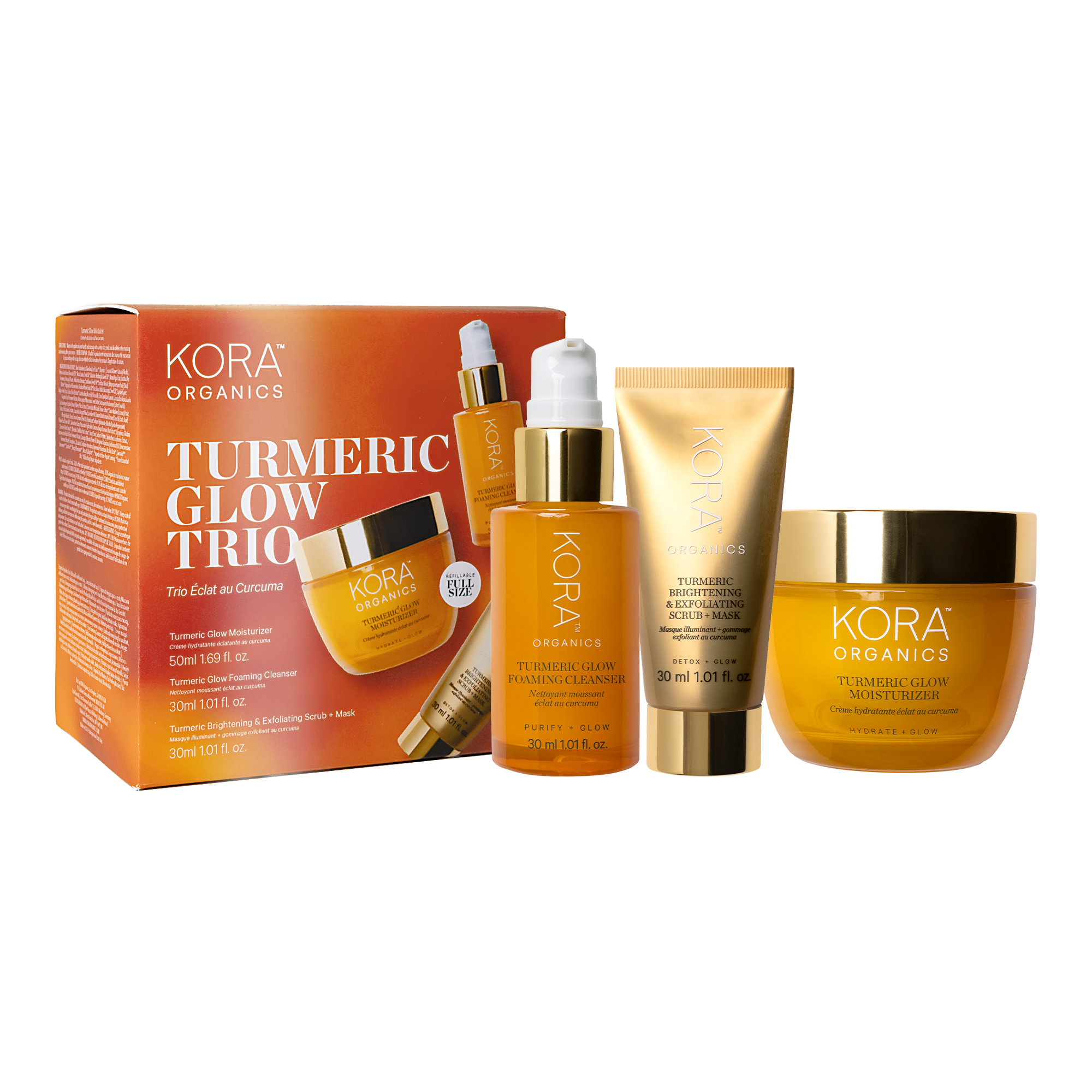 KORA Organics Turmeric Glow Trio