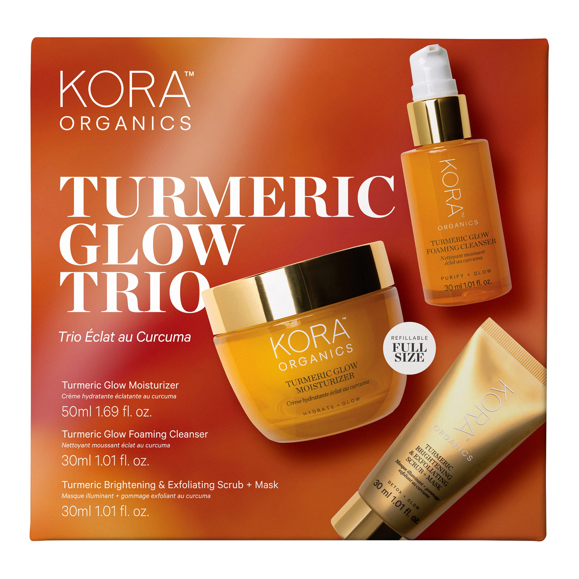 KORA Organics Turmeric Glow Trio