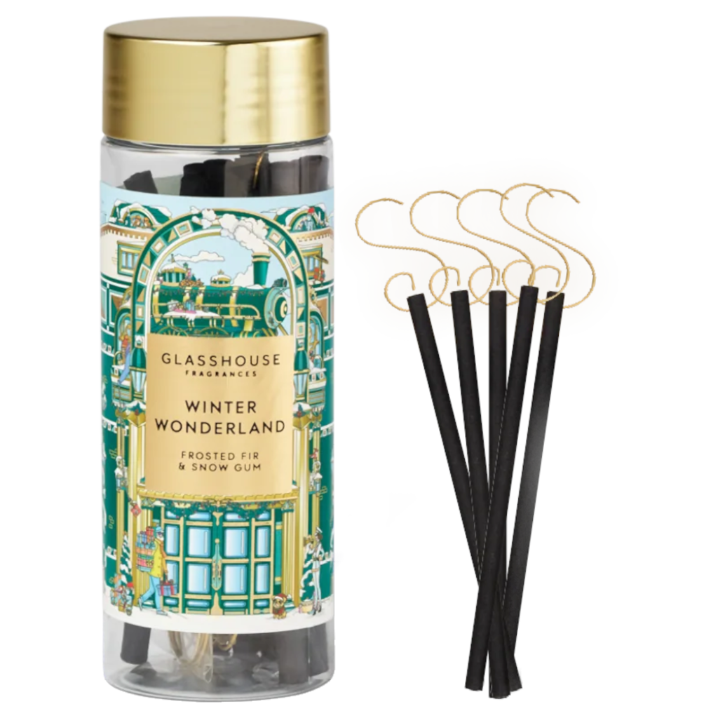 Glasshouse Fragrances 10 Tree Scent Stems - Christmas - Winter Wonderland