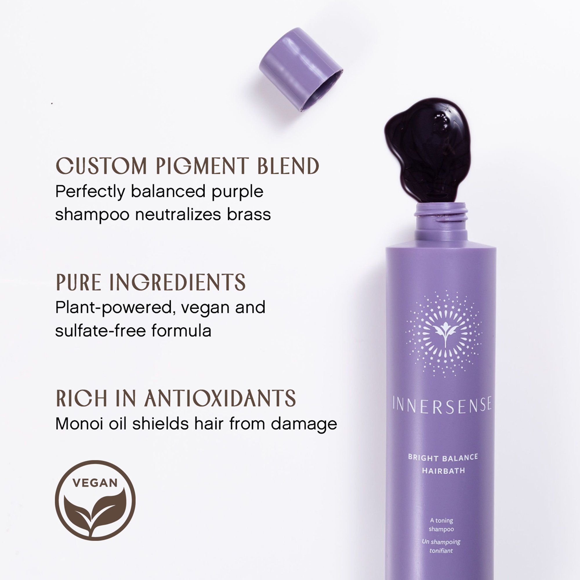 Innersense Organic Beauty Bright Balance Toning Shampoo Hairbath 300ml