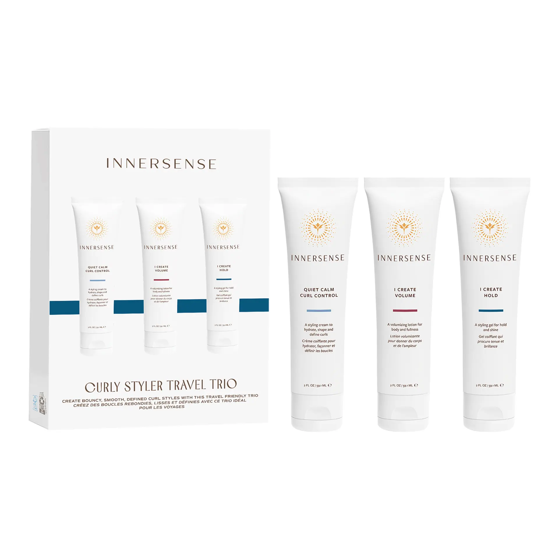 Innersense Organic Beauty Travel Trio - Curly Styler Collection