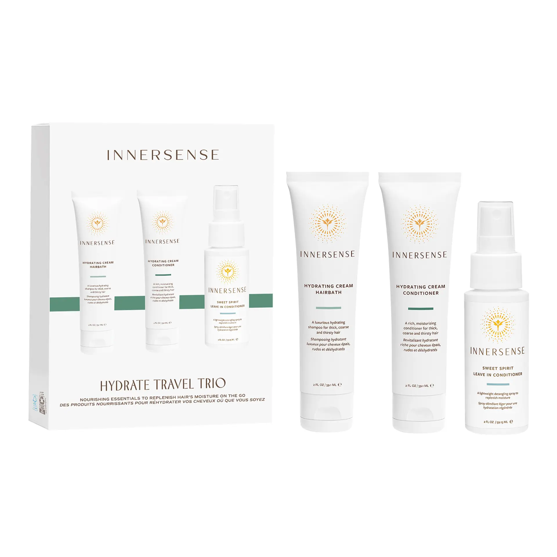 Innersense Organic Beauty Travel Trio - Hydrate Collection