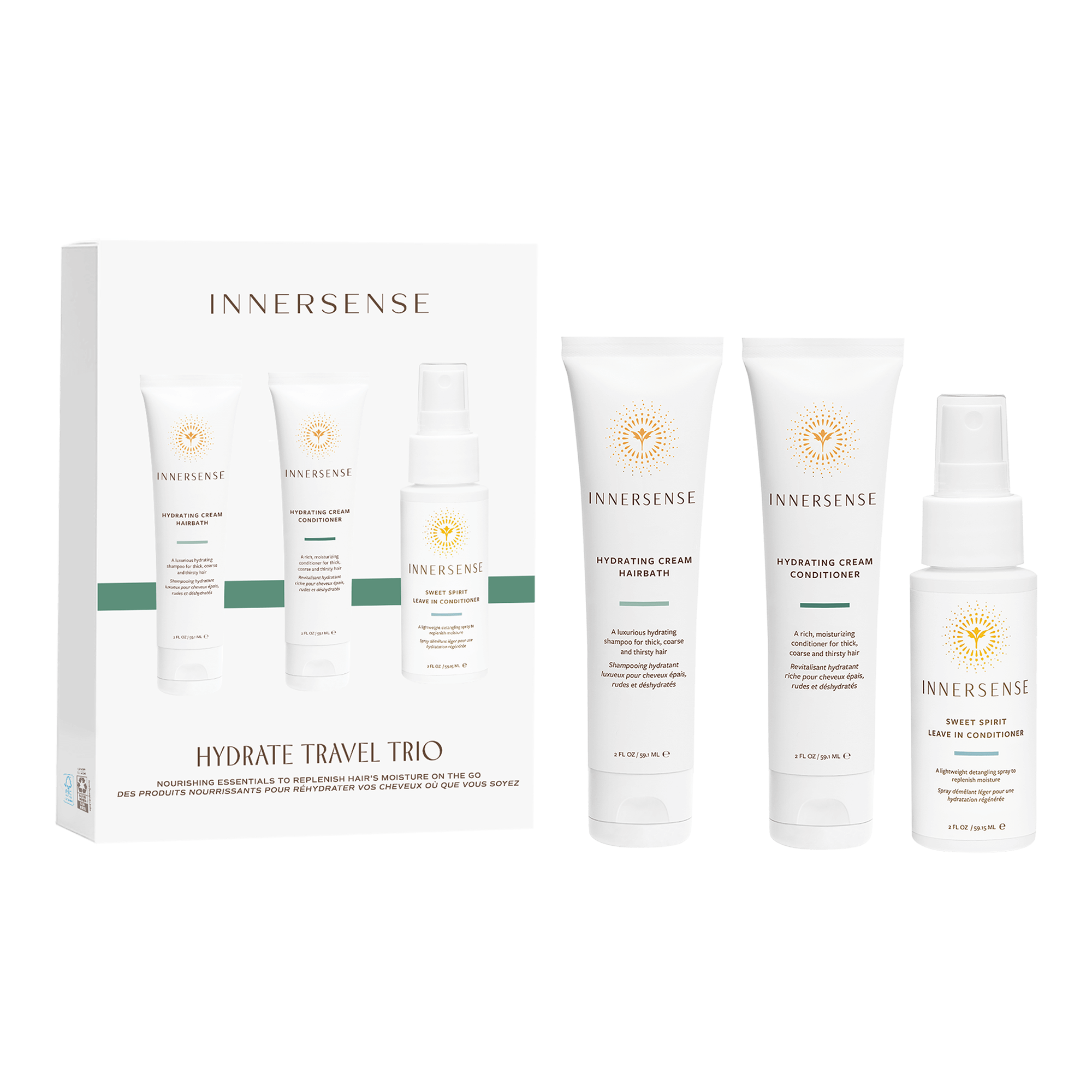 Innersense Organic Beauty Travel Trio - Hydrate Collection