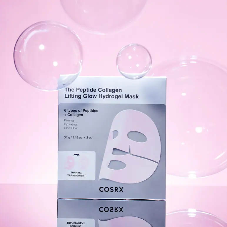 COSRX The Peptide Collagen Lifting Glow Hydrogel Mask - 3 pack