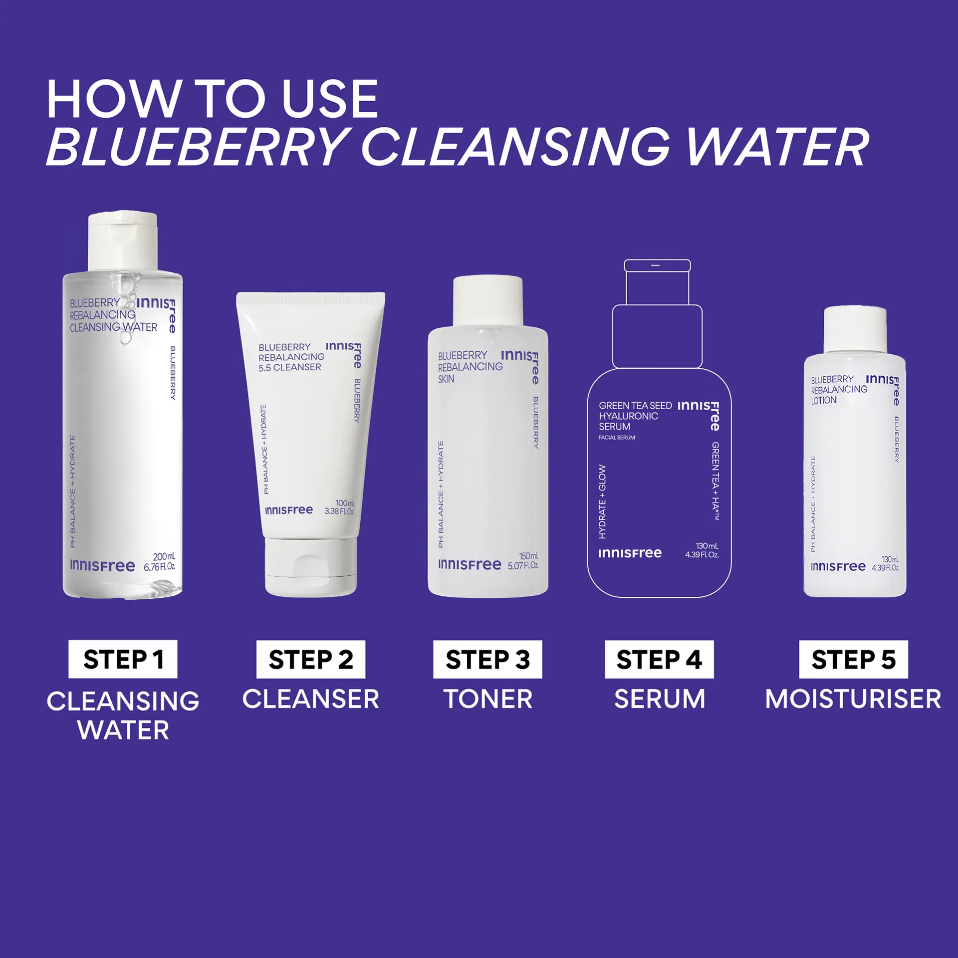 INNISFREE Blueberry Rebalancing Cleansing Water