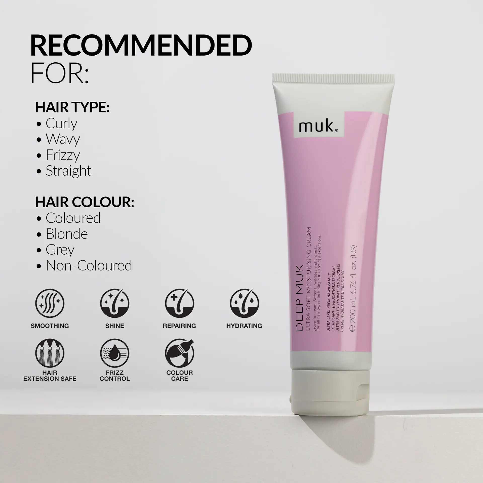 Muk Deep muk Ultra Soft Moisturising leave in Cream 200ml