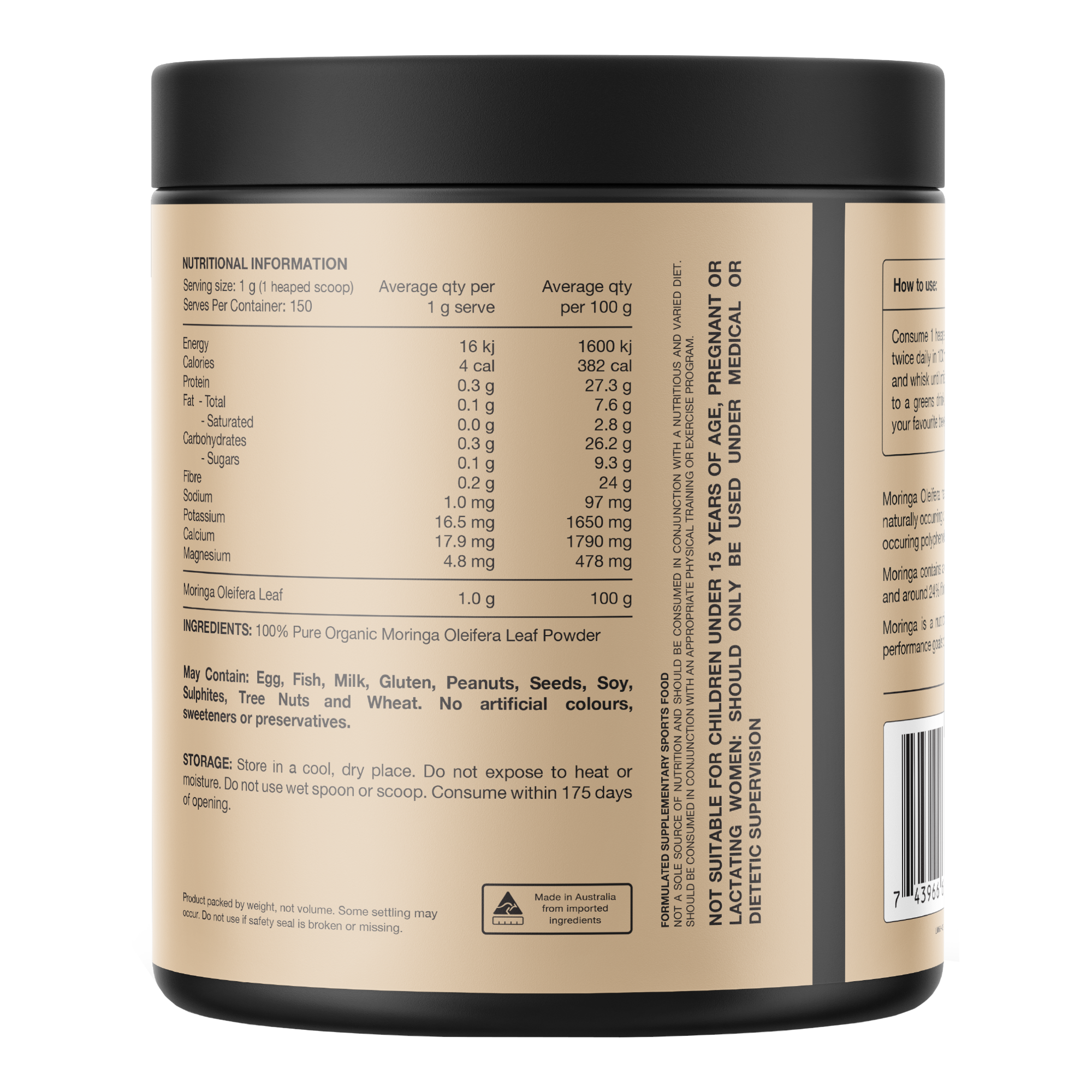 Switch Nutrition Organic Moringa (150 Serves)