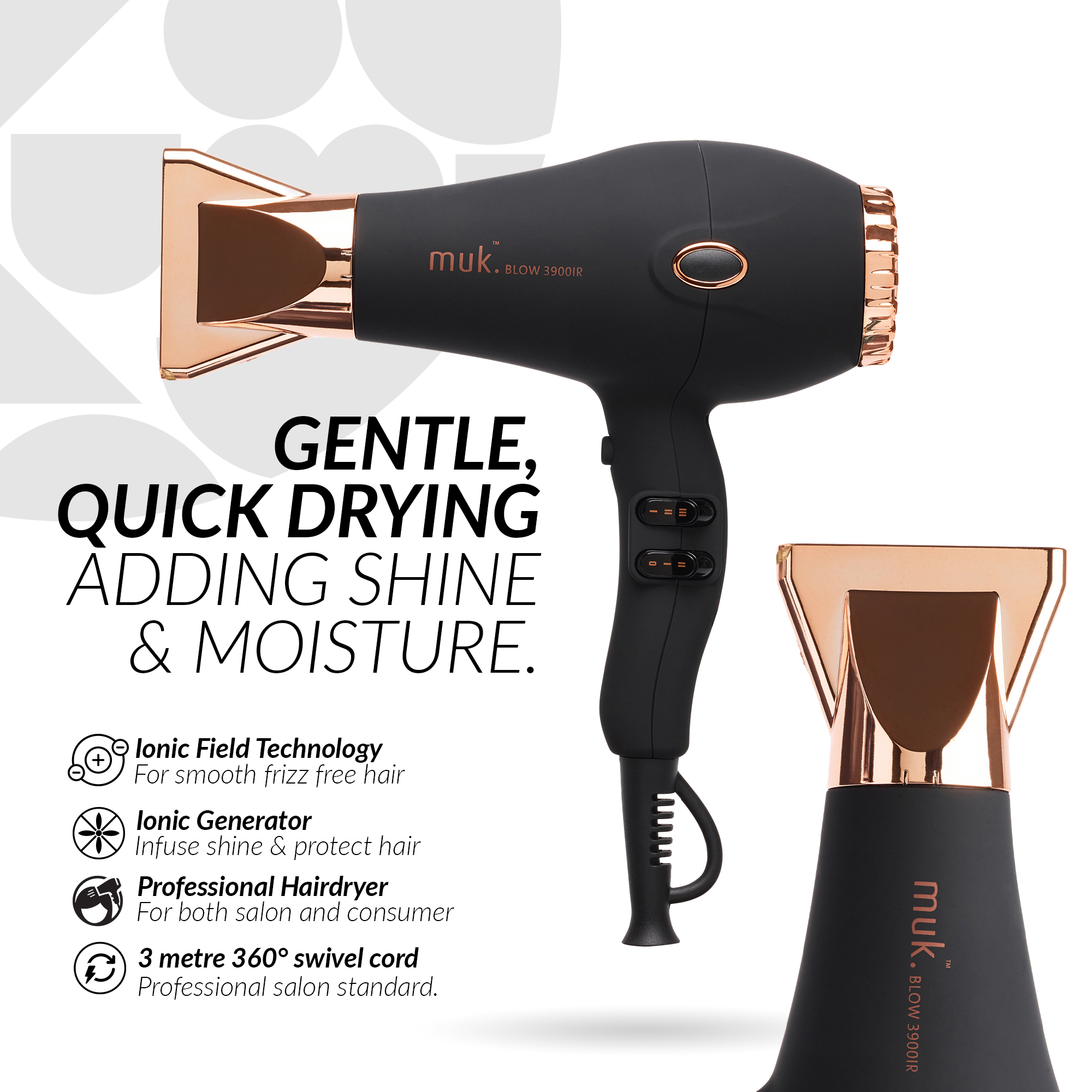 Muk Blow 3900IR Dryer Rose Gold