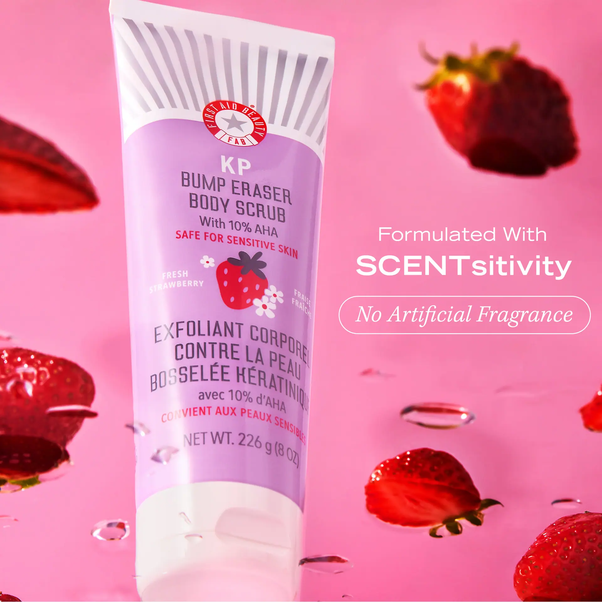FIRST AID BEAUTY KP Bump Eraser with 10% AHA 226g - Strawberry