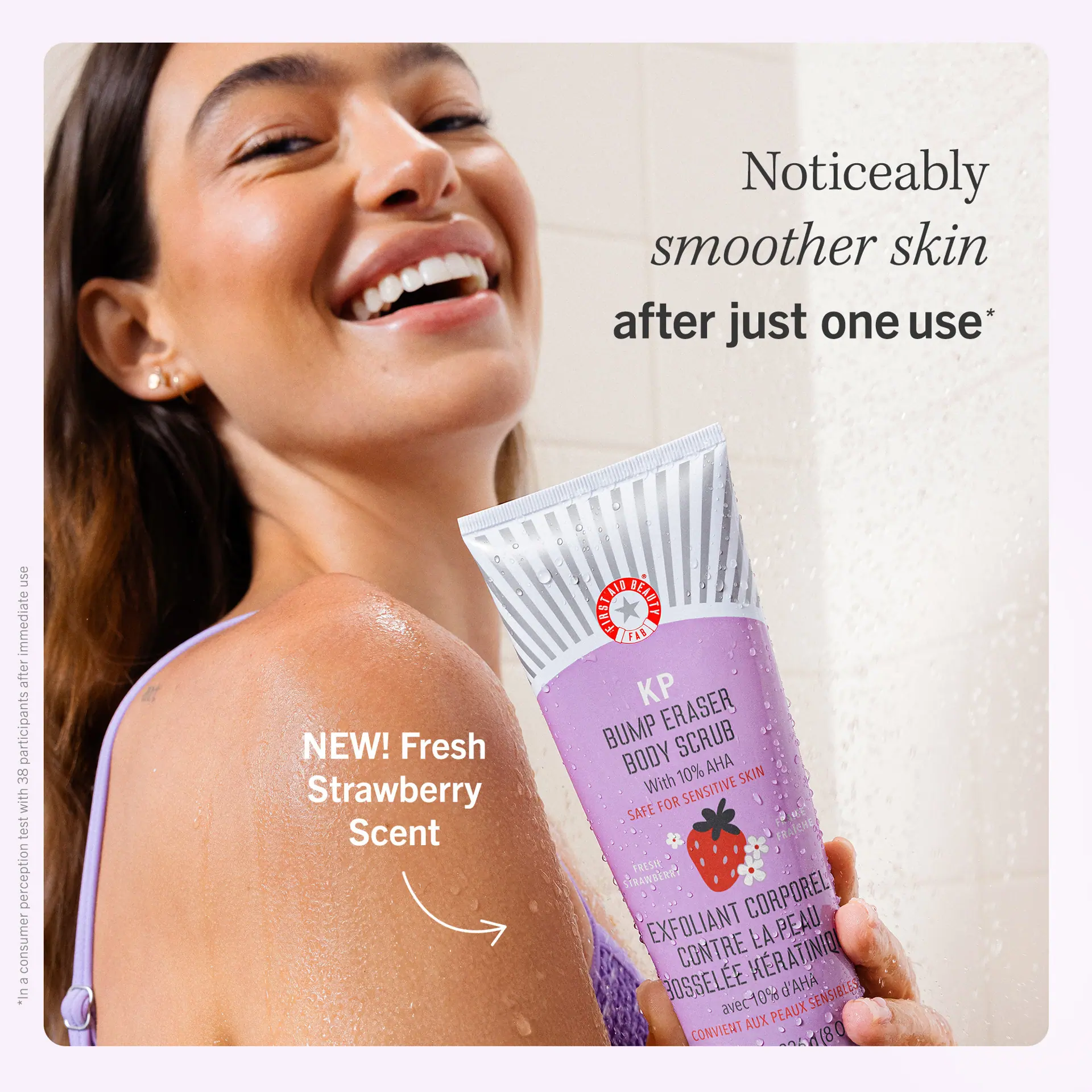 FIRST AID BEAUTY KP Bump Eraser with 10% AHA 226g - Strawberry
