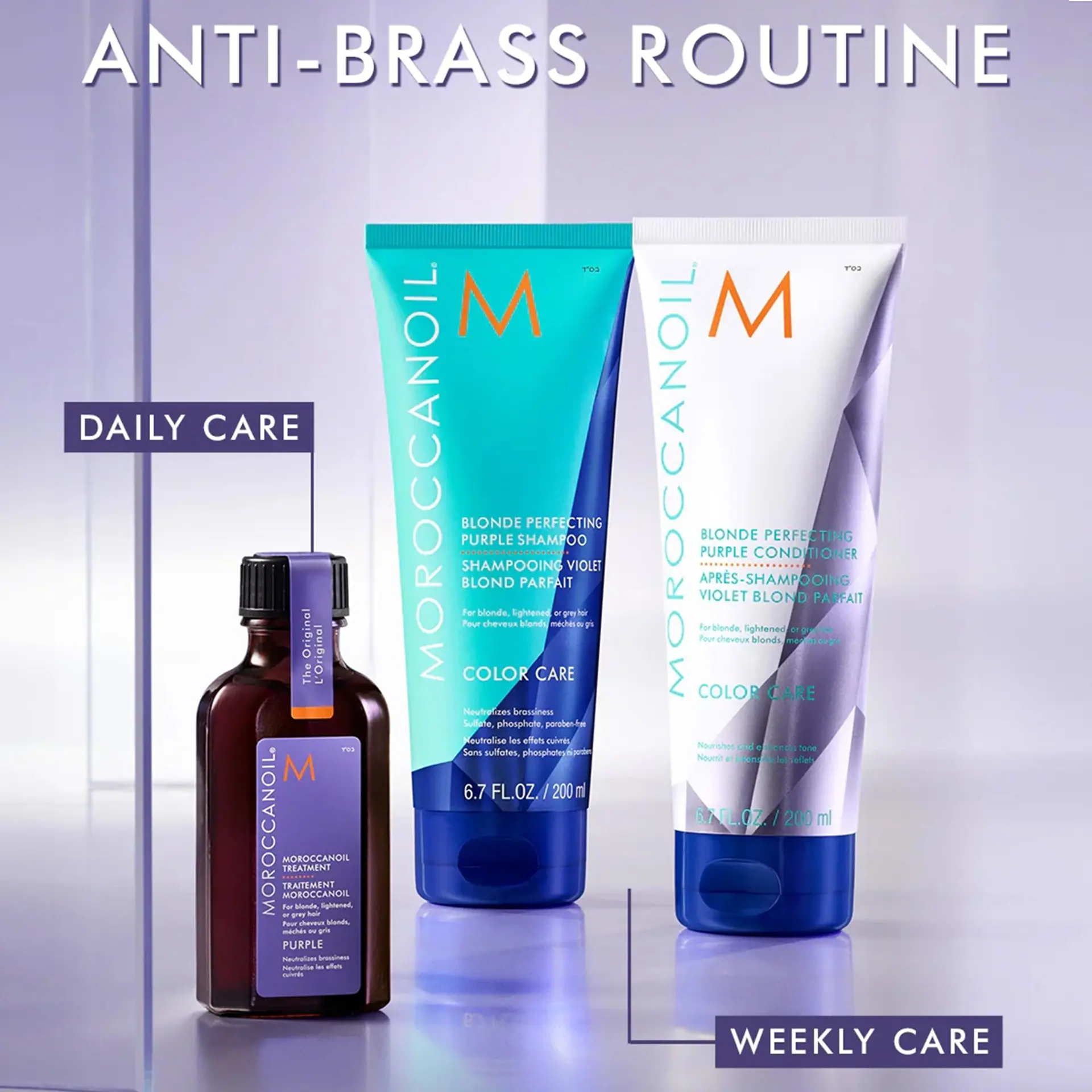 Moroccanoil Blonde Perfecting Purple Shampoo 70ml