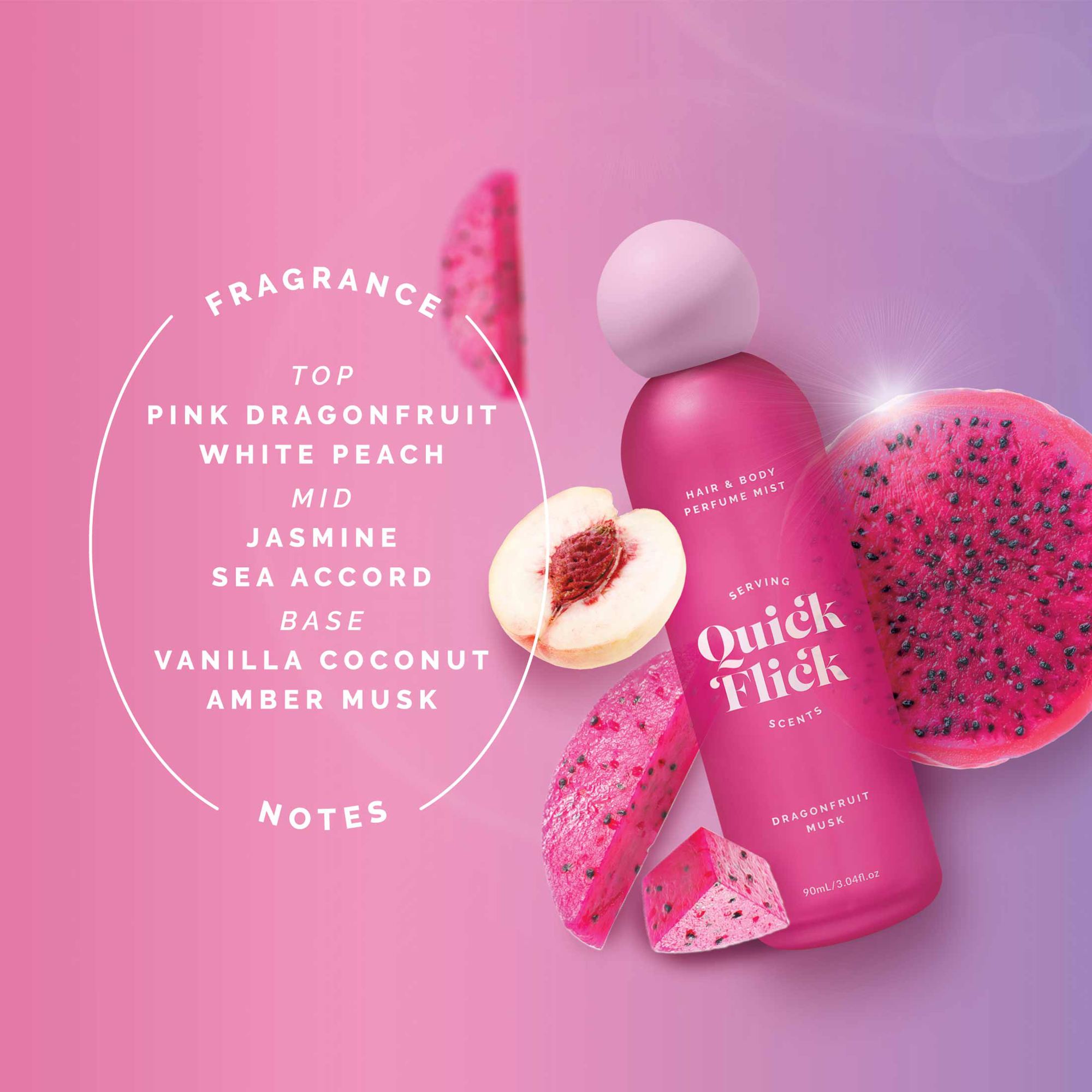 The Quick Flick Serving Scents Hair And Body Mist - Dragonfruit Musk
