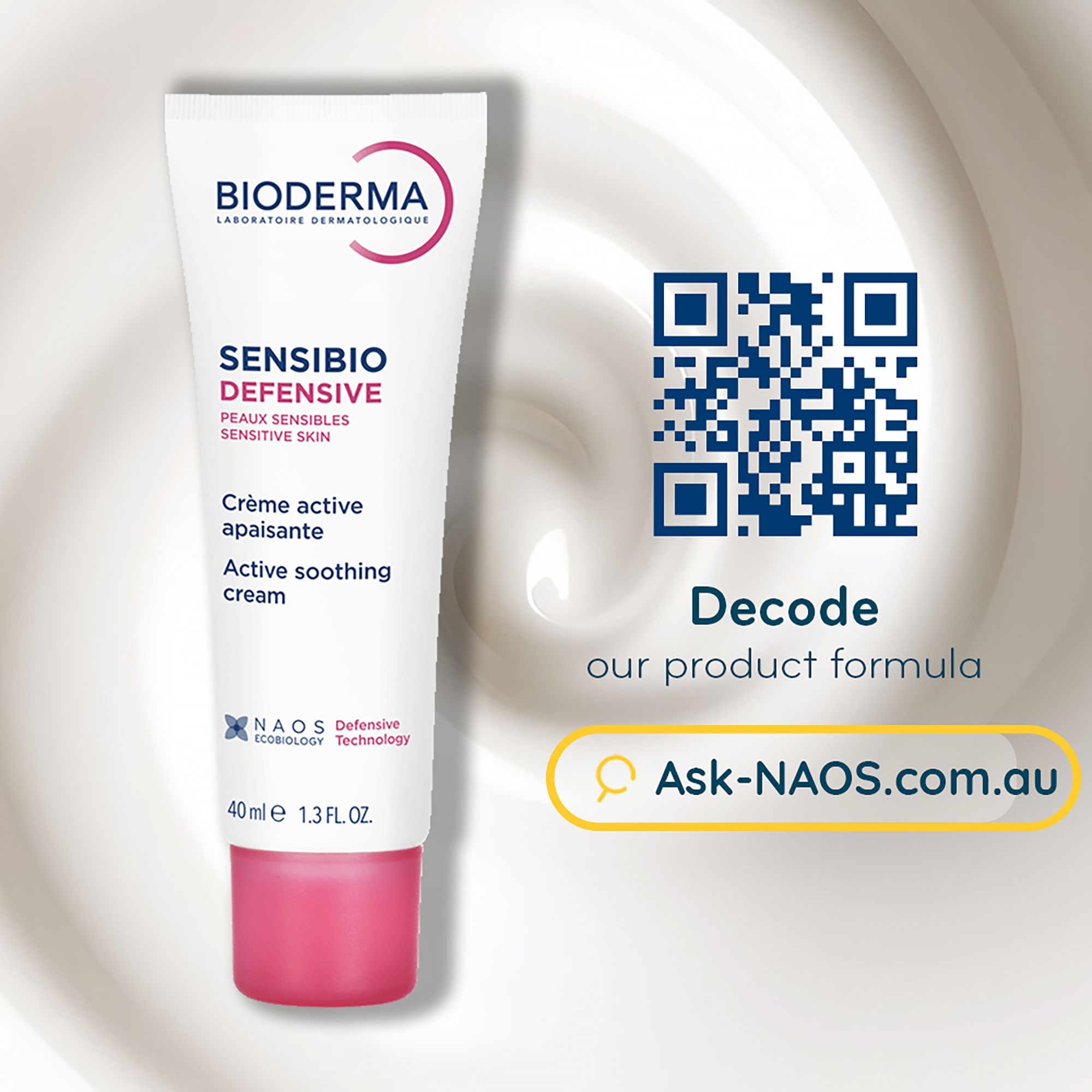 Bioderma Sensibio Defensive Lightweight Soothing Moisturiser 40ml