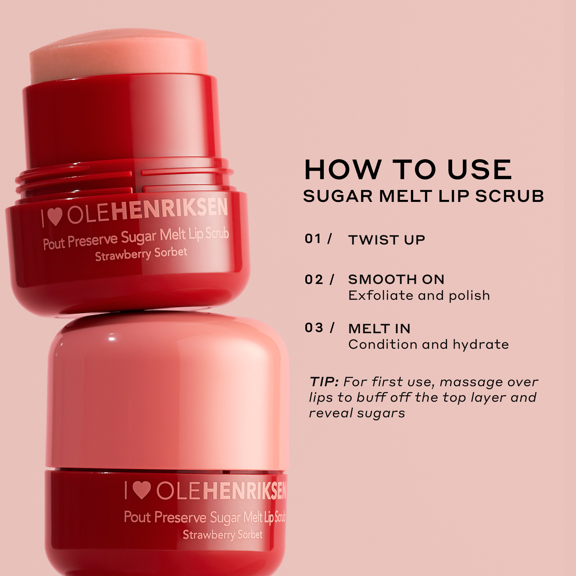 Ole Henriksen Pout Preserve Sugar Melt Lip Scrub - Strawberry Sorbet