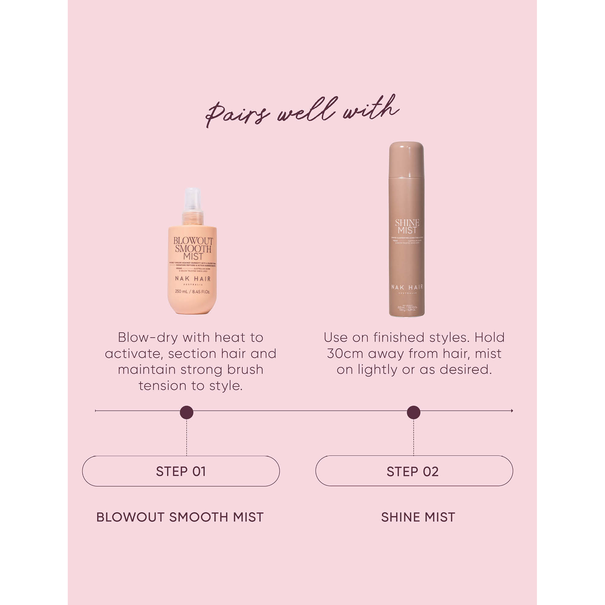 NAK Hair Signature Blowout Smooth Mist 250ml