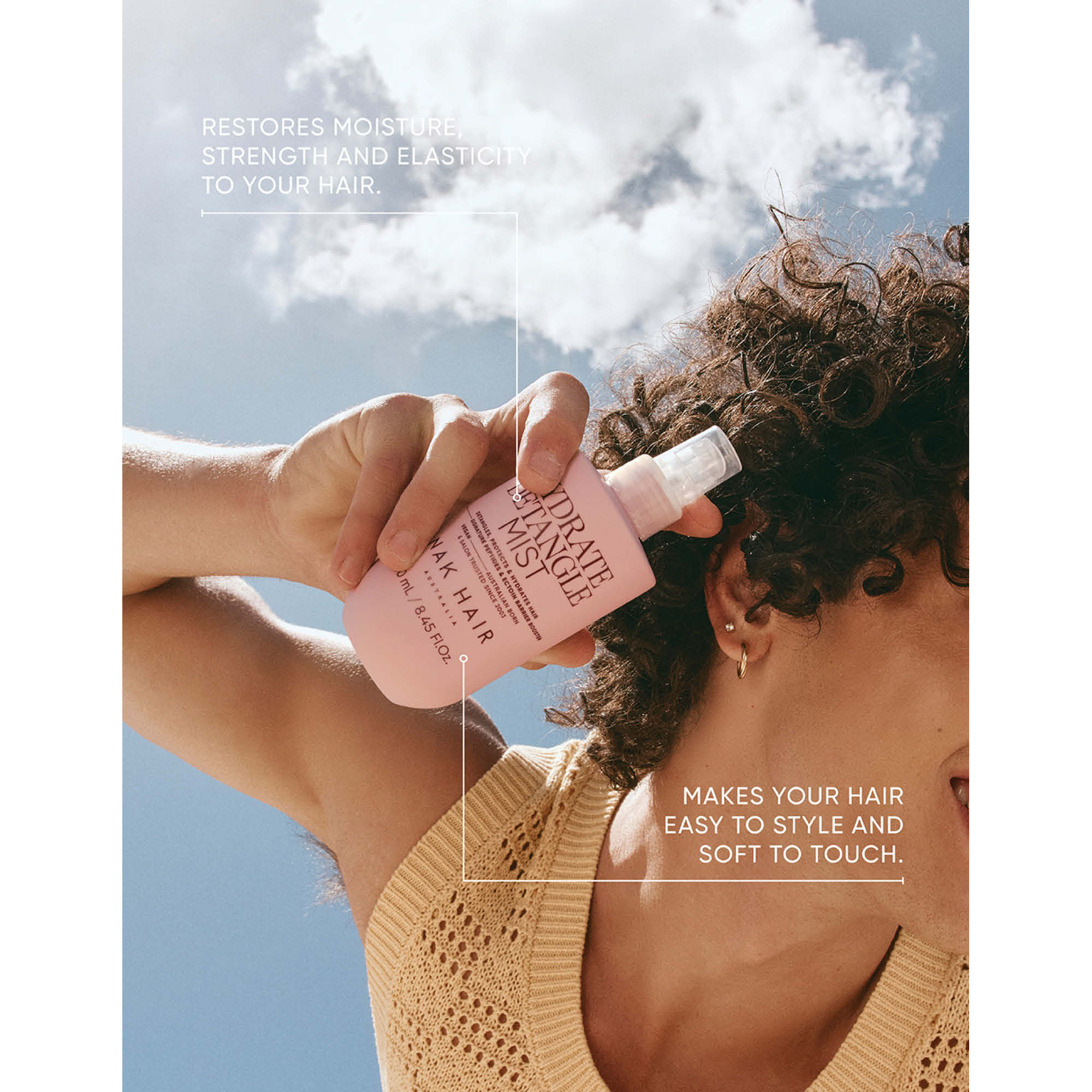 NAK Hair Signature Hydrate Detangle Mist 250ml