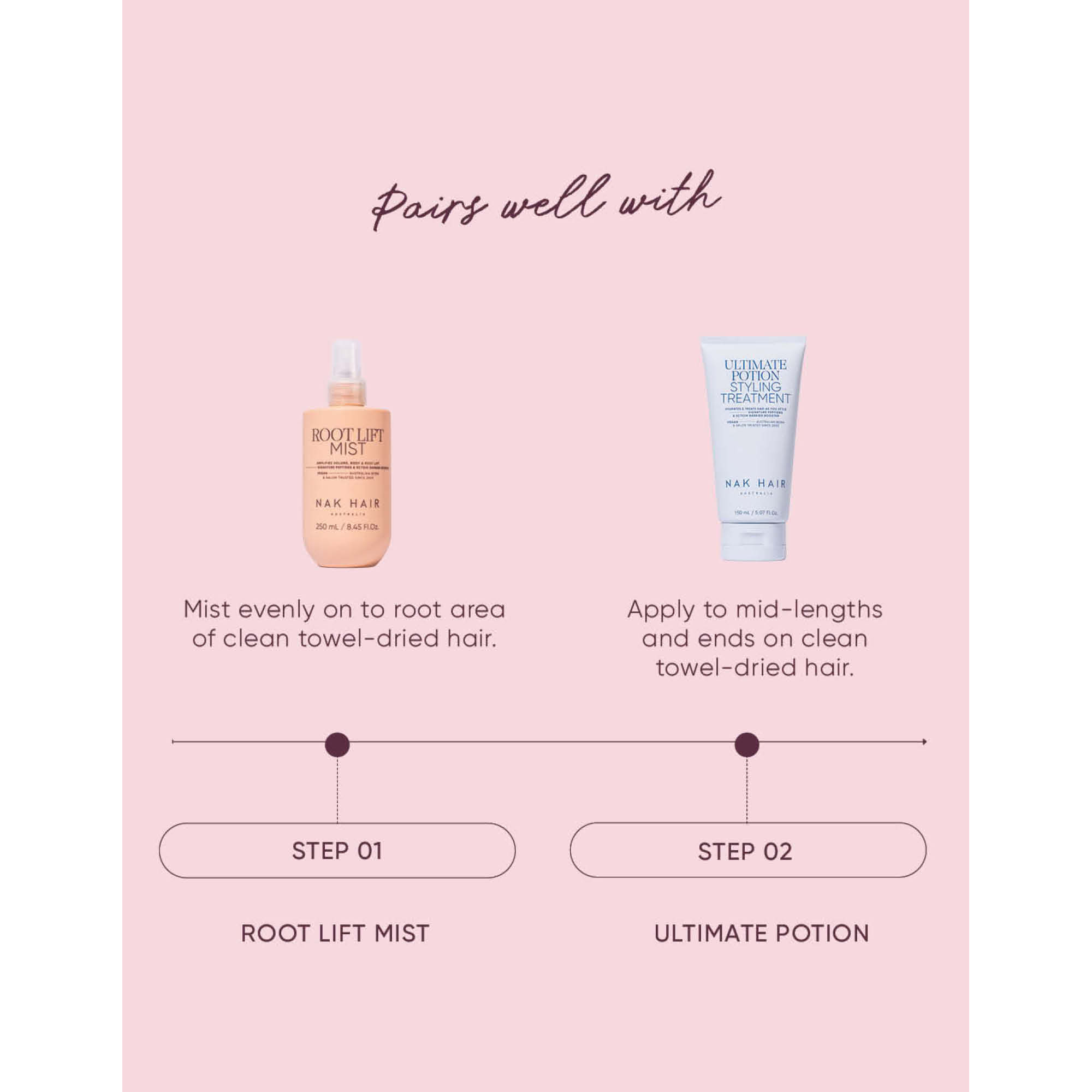 NAK Hair Signature Root Lift Mist 250ml