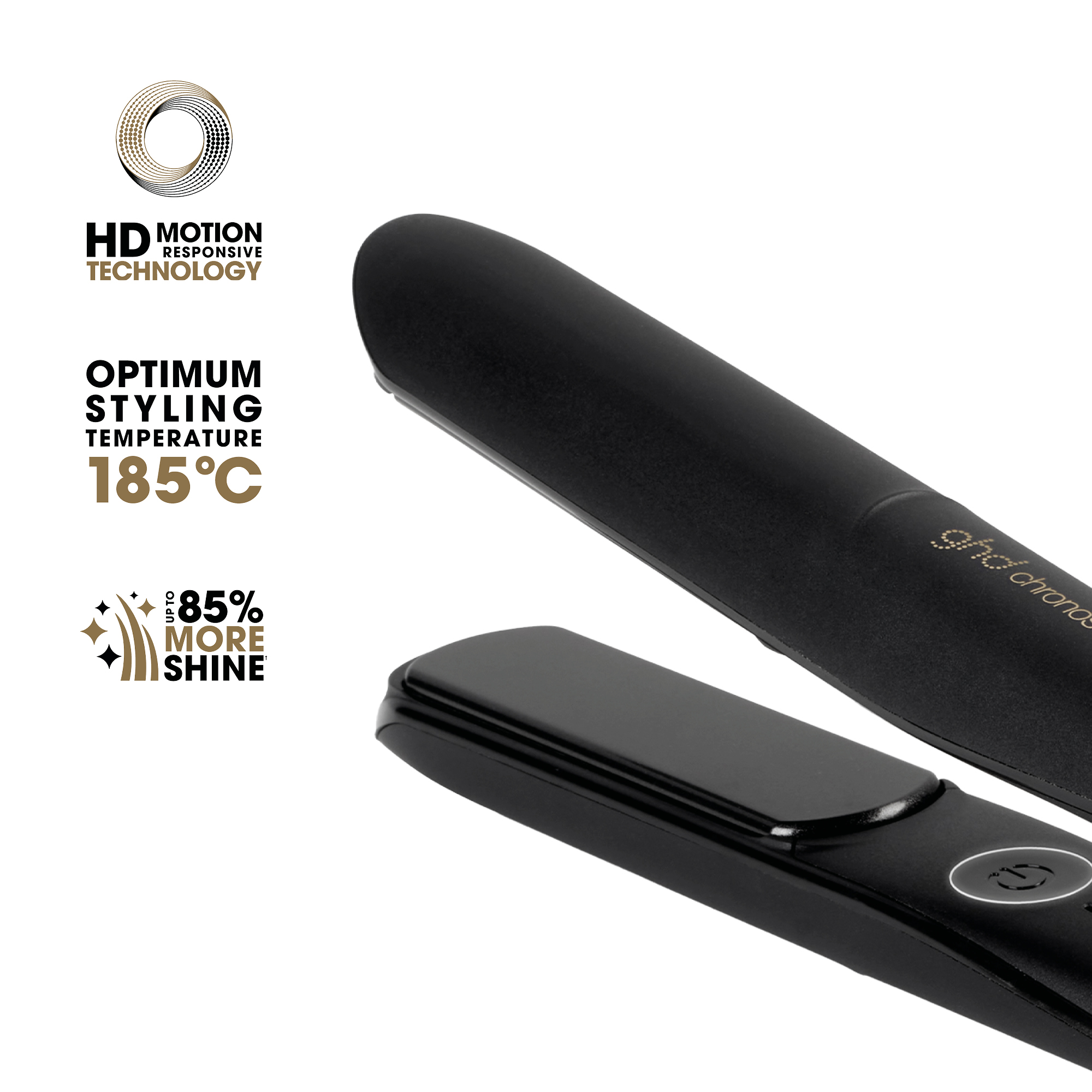 GHD Chronos Ultra-Fast Hd Hair Straightener In Black