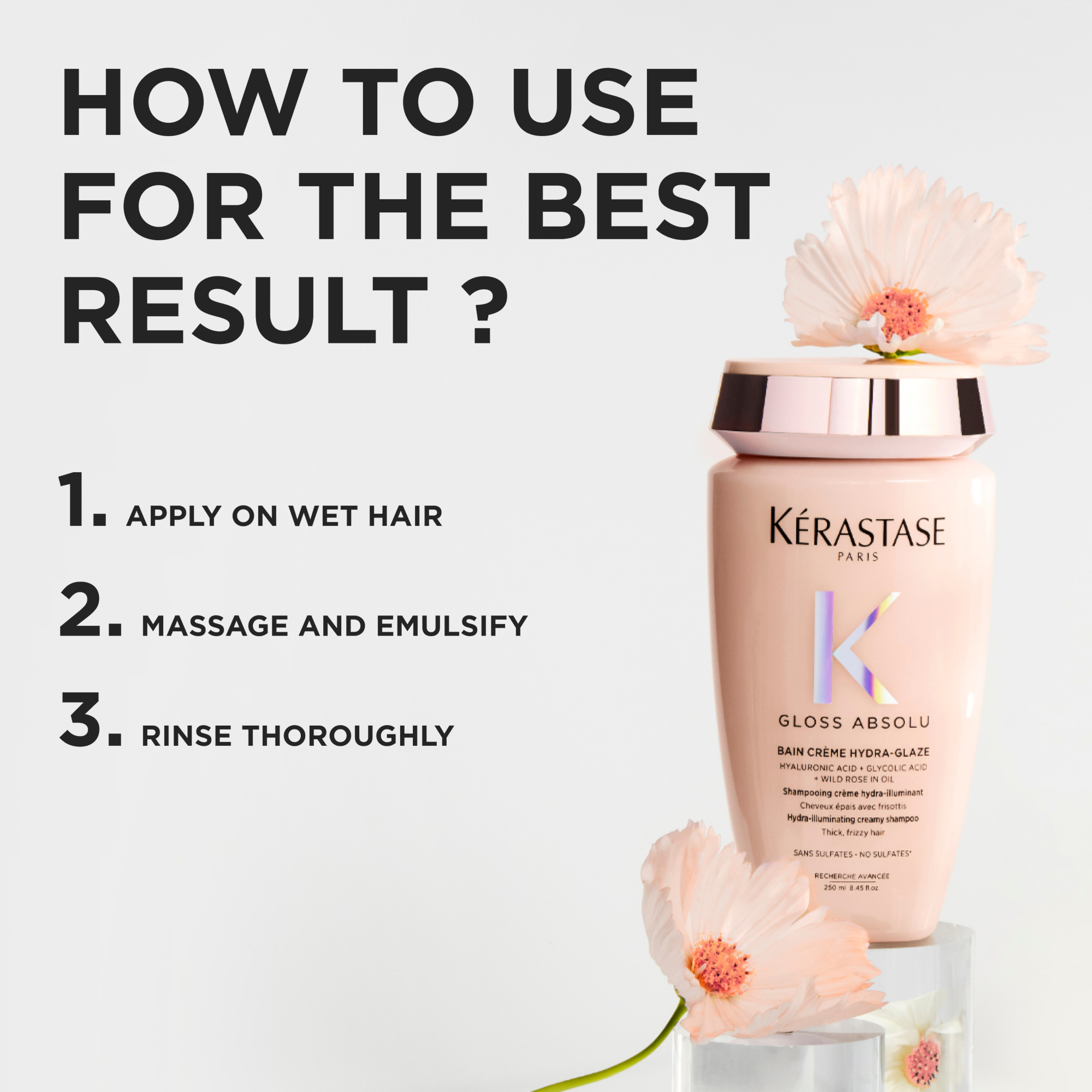 Kérastase Gloss Absolu Bain Crème Hydra-Glaze Rich Shampoo