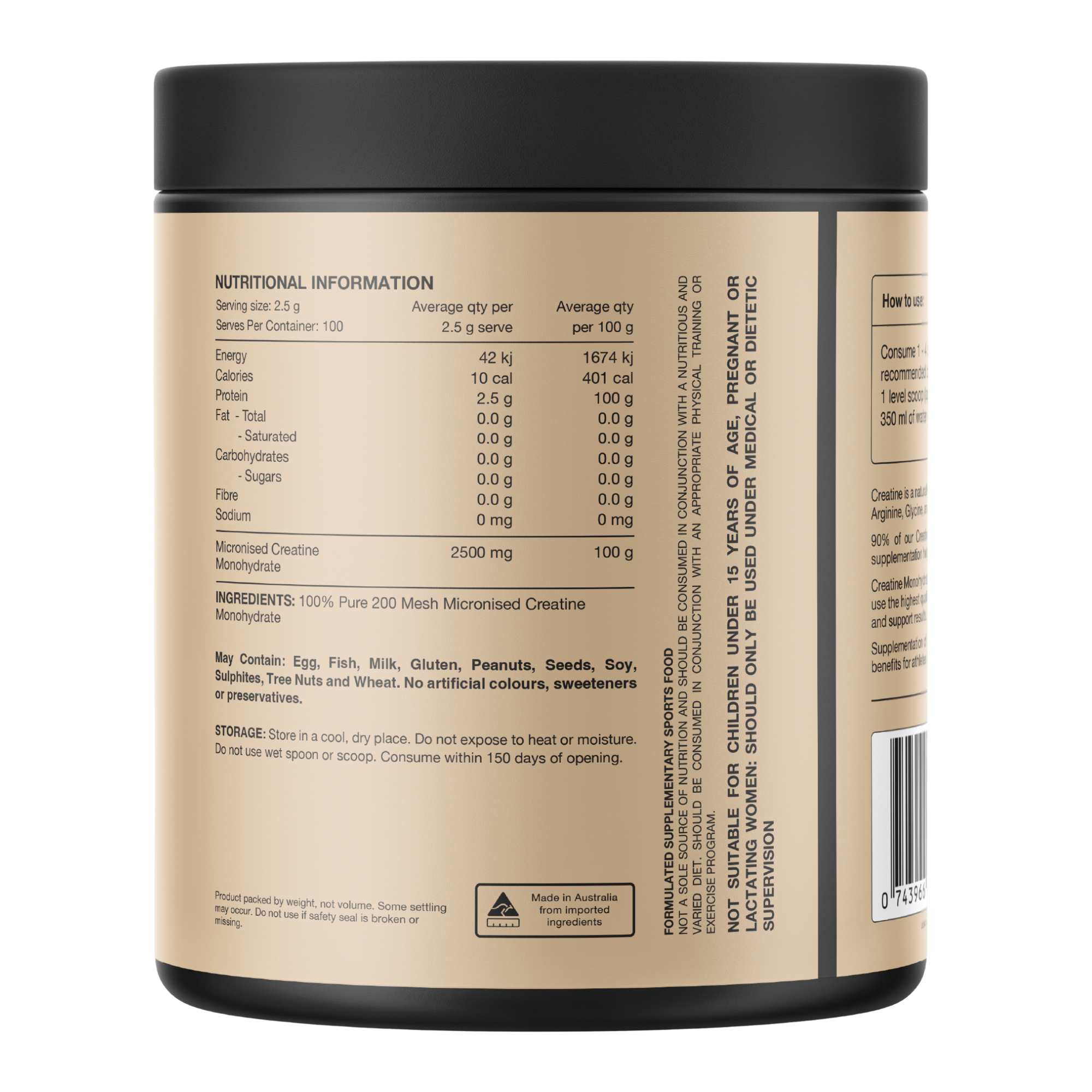Switch Nutrition Creatine Monohydrate Powder (100 Serves)