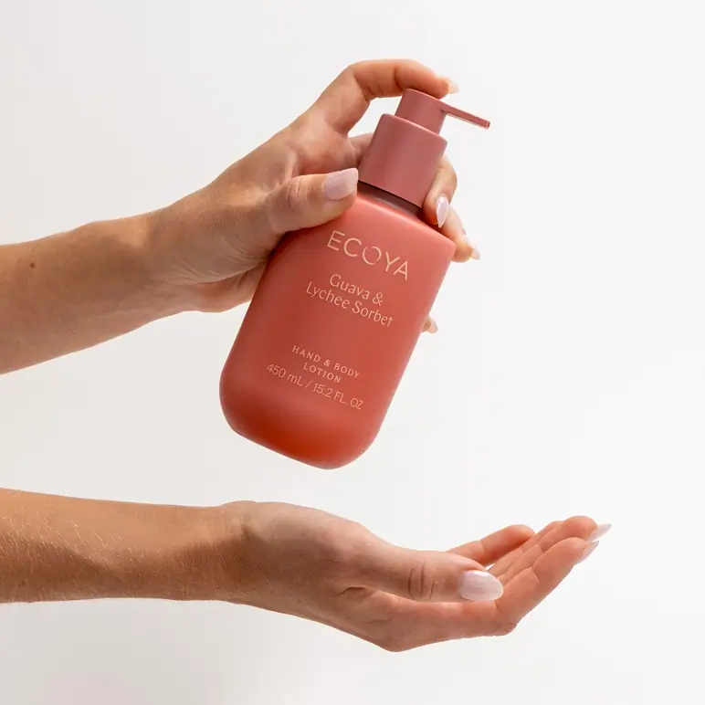 ECOYA Hand & Body Lotion Guava & Lychee Sorbet 450ml