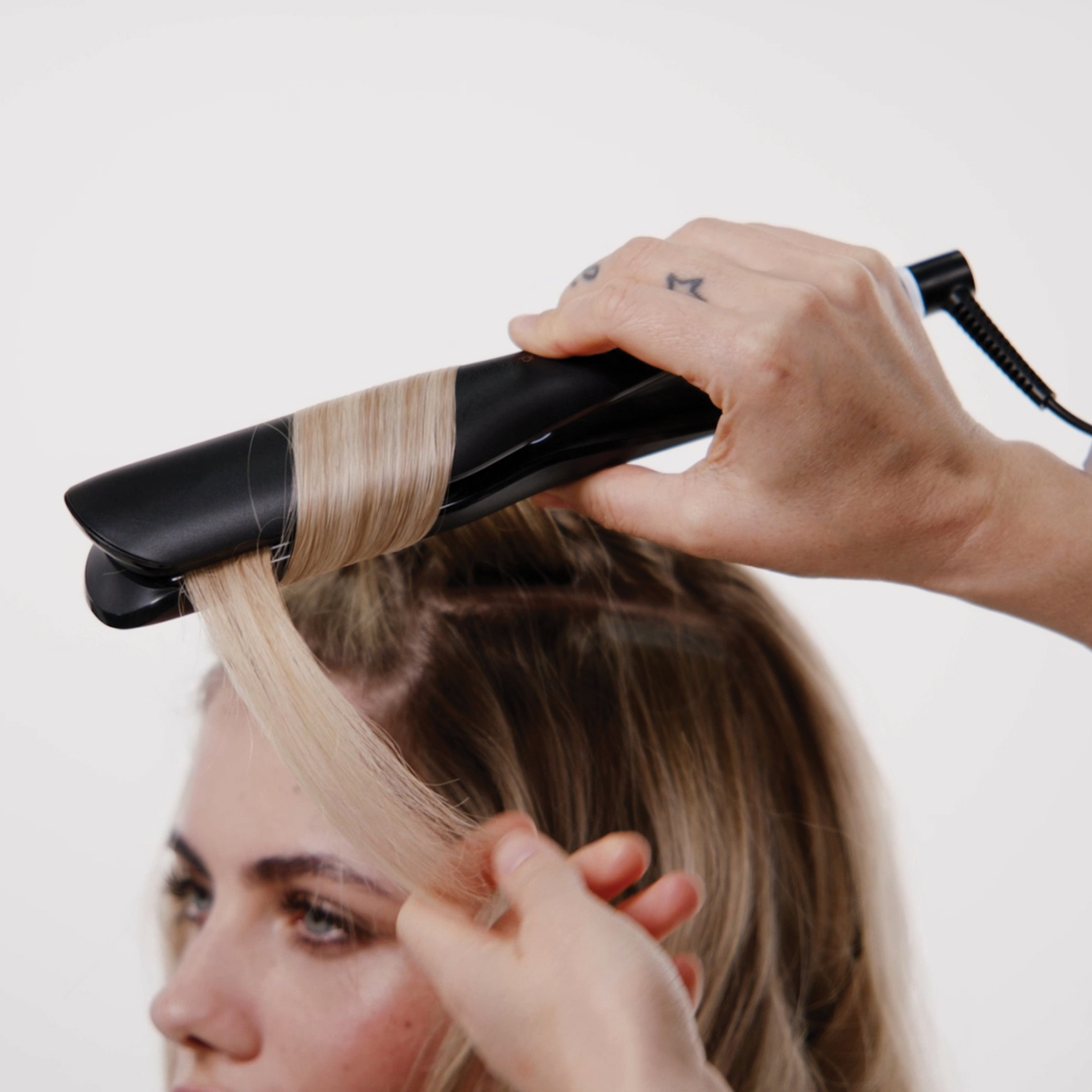 ghd chronos max wide plate hair straightener in black