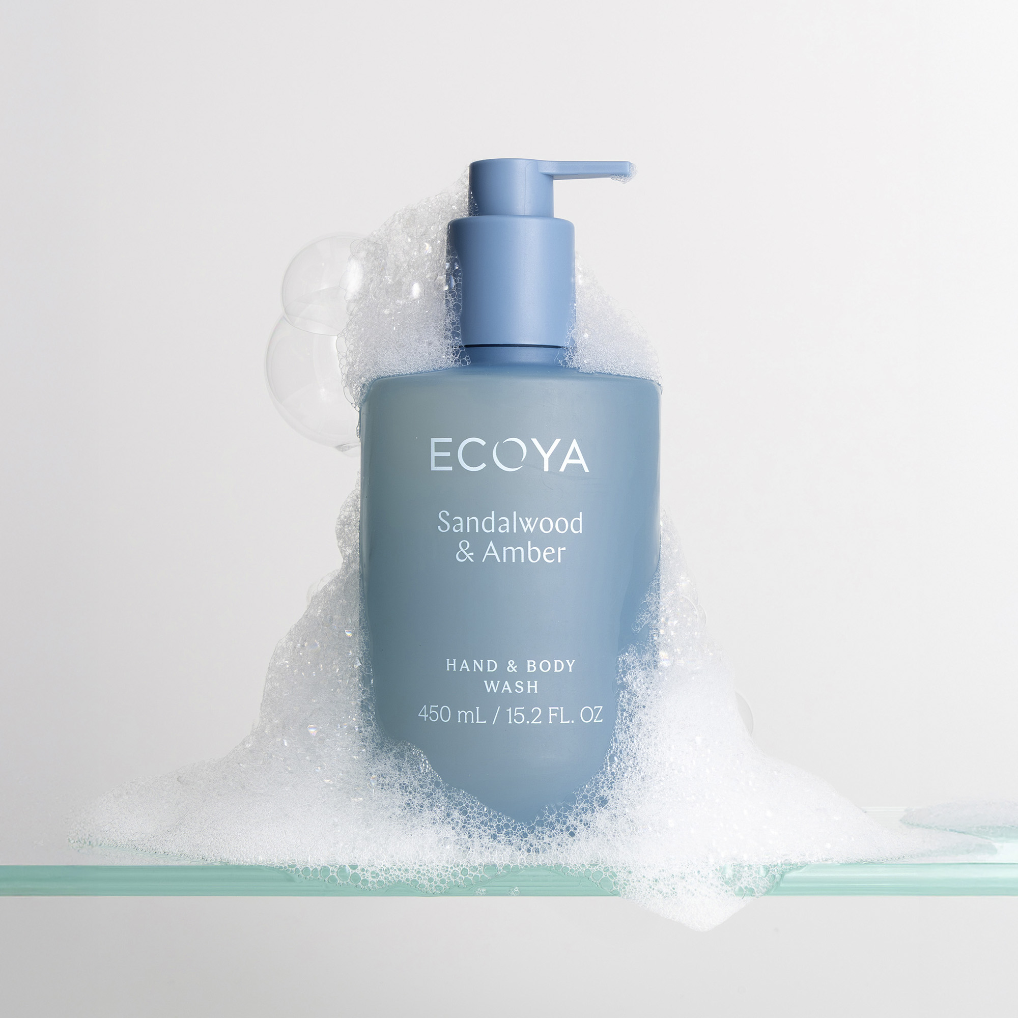 ECOYA Hand & Body Wash Sandalwood & Amber 450ml