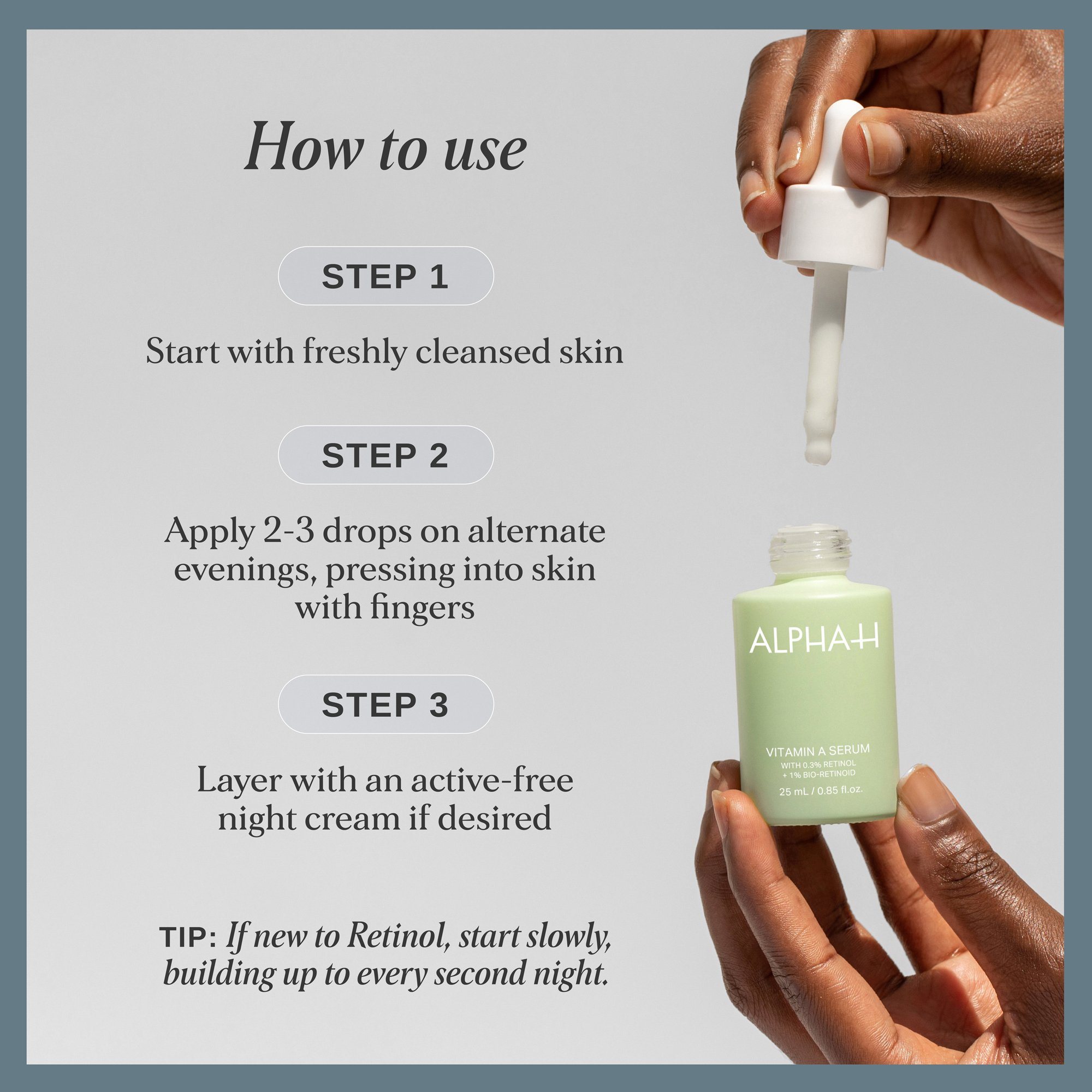 Alpha-H Vitamin A Serum with 0.3% Retinol + 1% Bio-Retinol 25ml