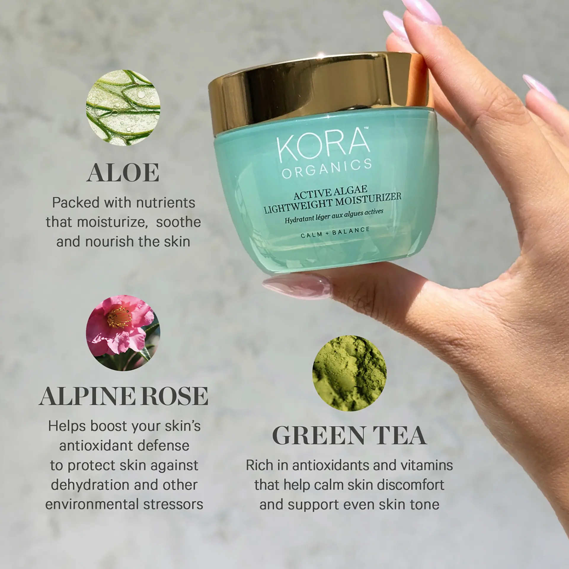 KORA Organics Active Algae Lightweight Moisturiser - 50mL REFILL