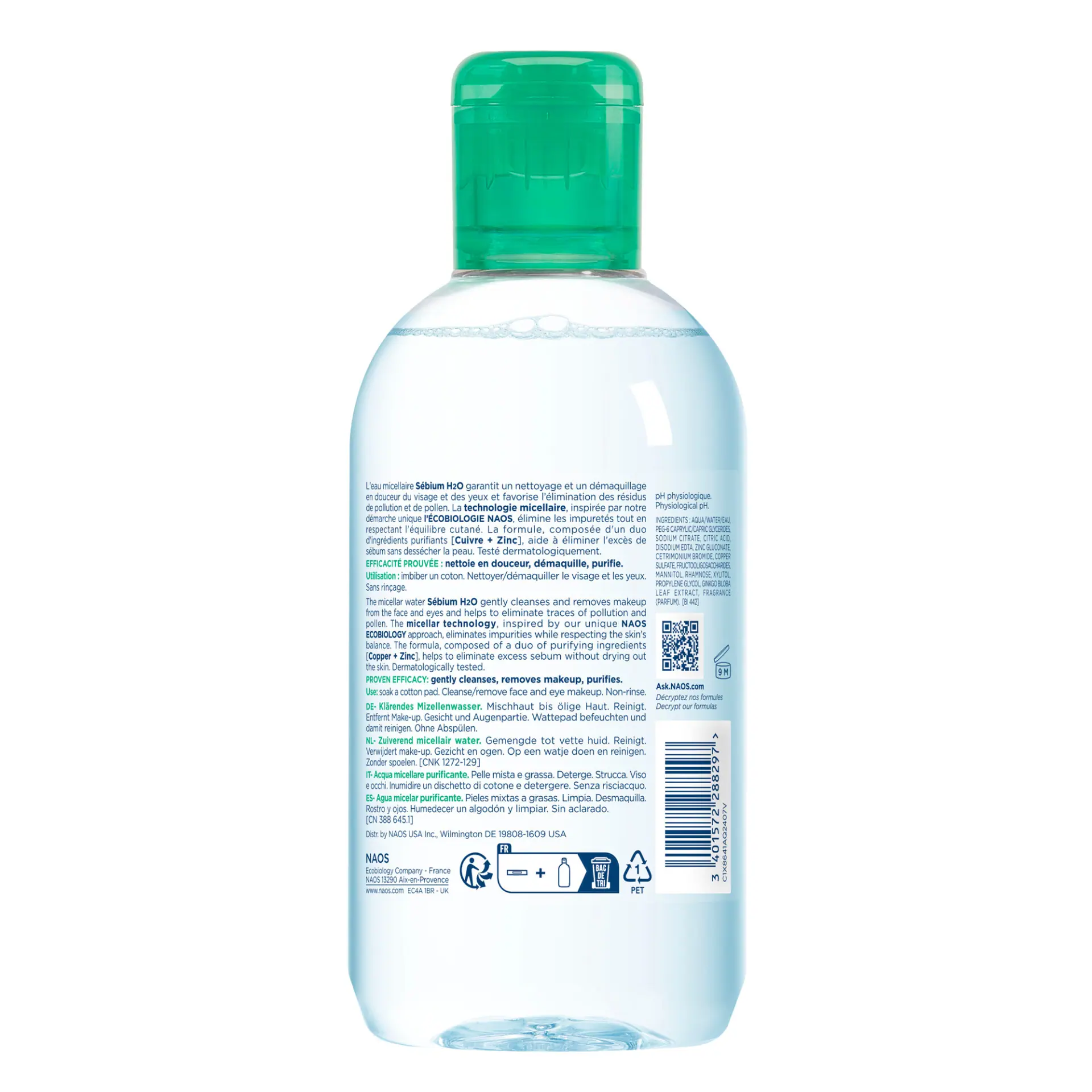 Bioderma Sébium H2O Purifying Micellar Water Cleanser 250ml