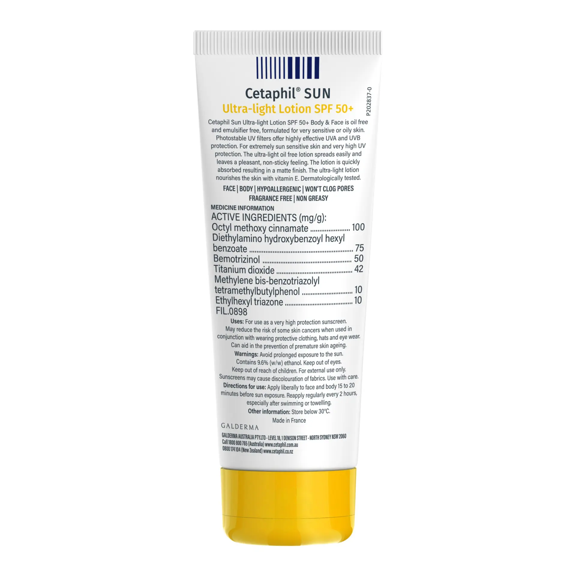 Cetaphil Sun Ultra-Light Lotion SPF 50+ 100mL, Sunscreen