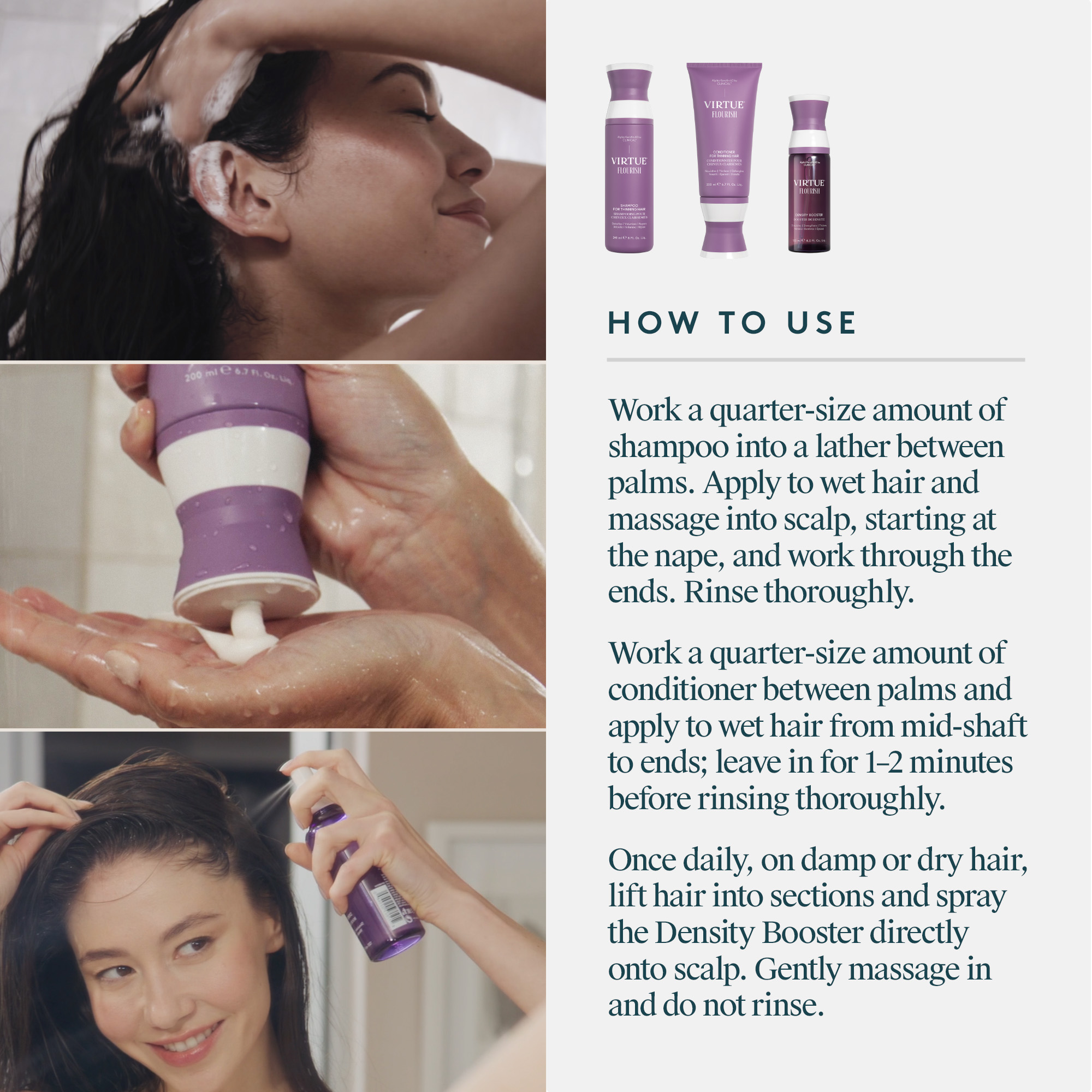 VIRTUE Flourish Hair Rejuvenation Treatment 3 Months