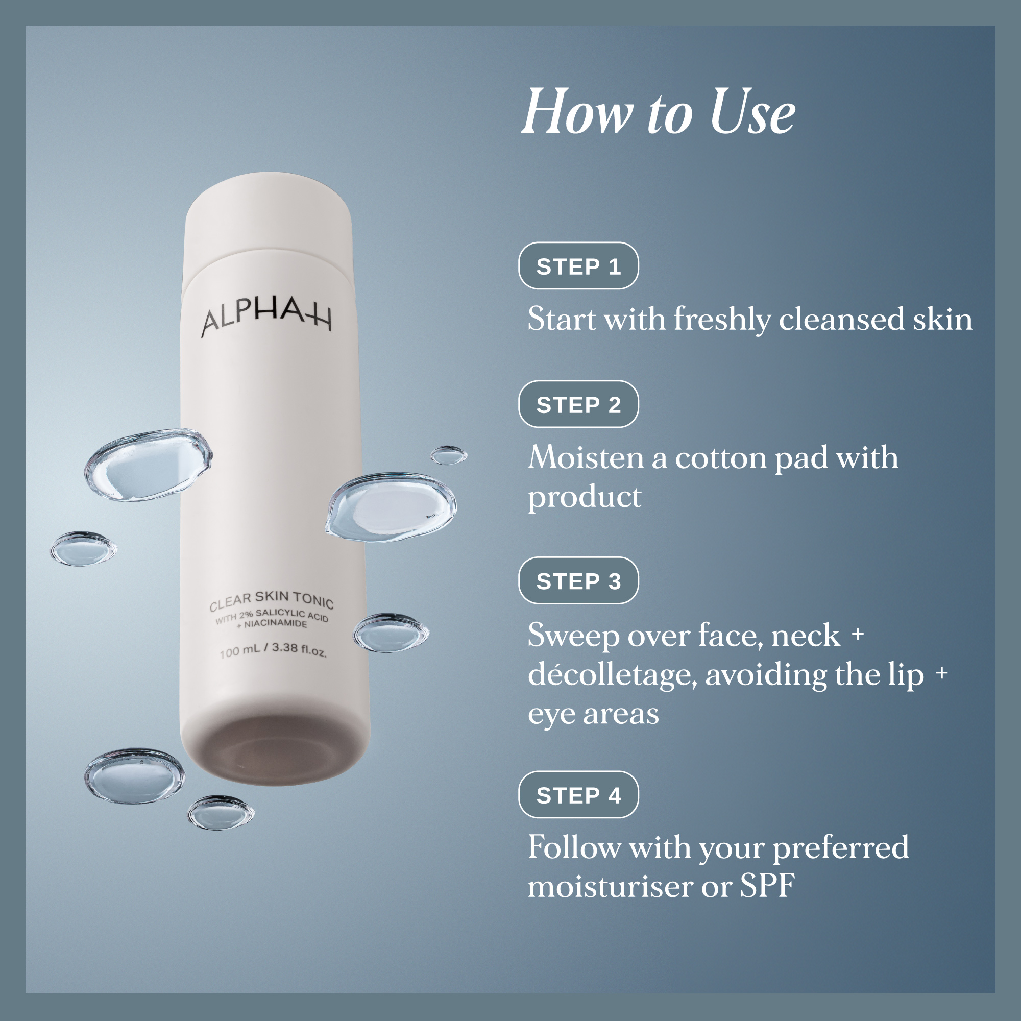 Alpha-H Clear Skin Tonic with 2% Salicylic Acid + Niacinamide 100ml