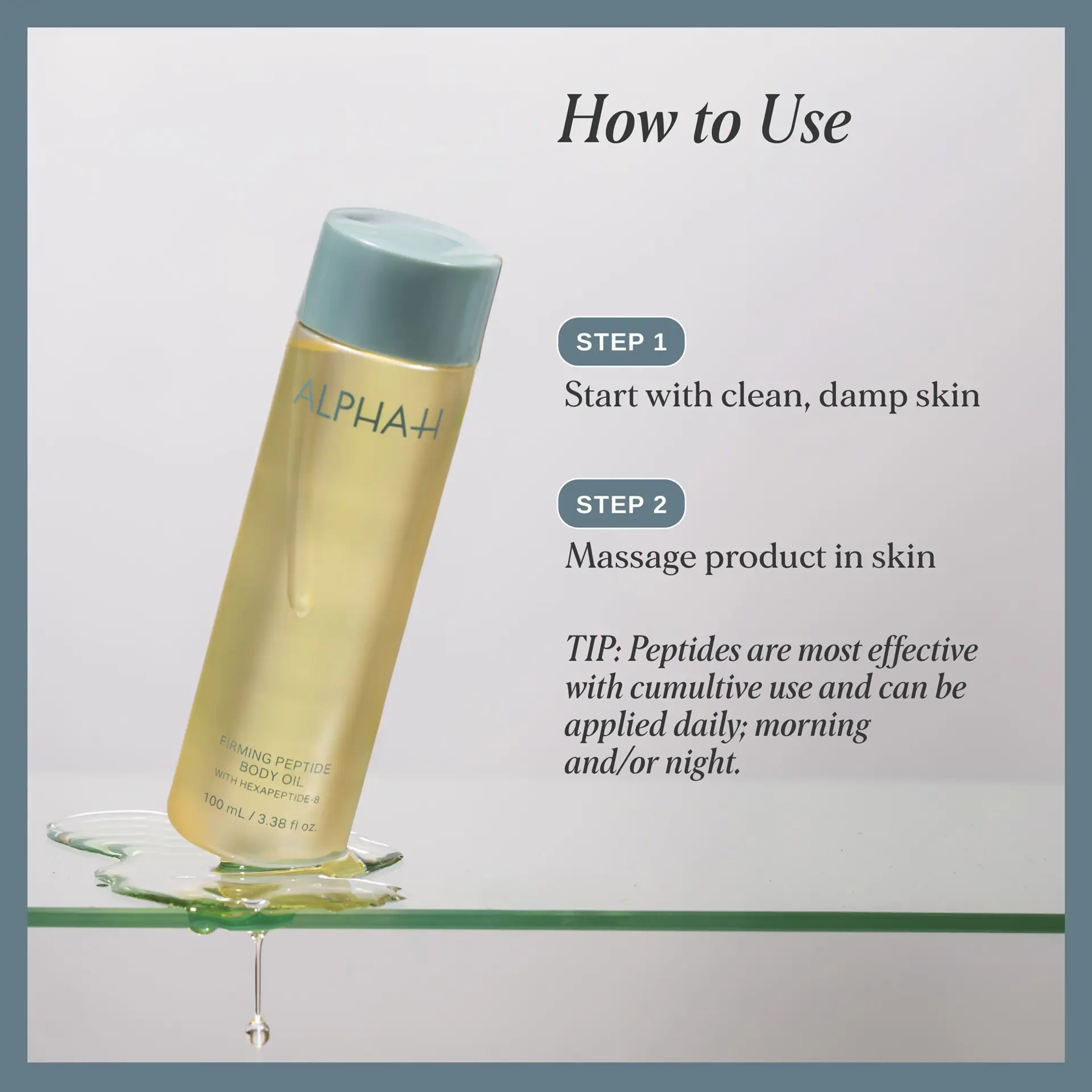 Alpha-H Firming Peptide Body Oil with Hexapeptide-8 100ml