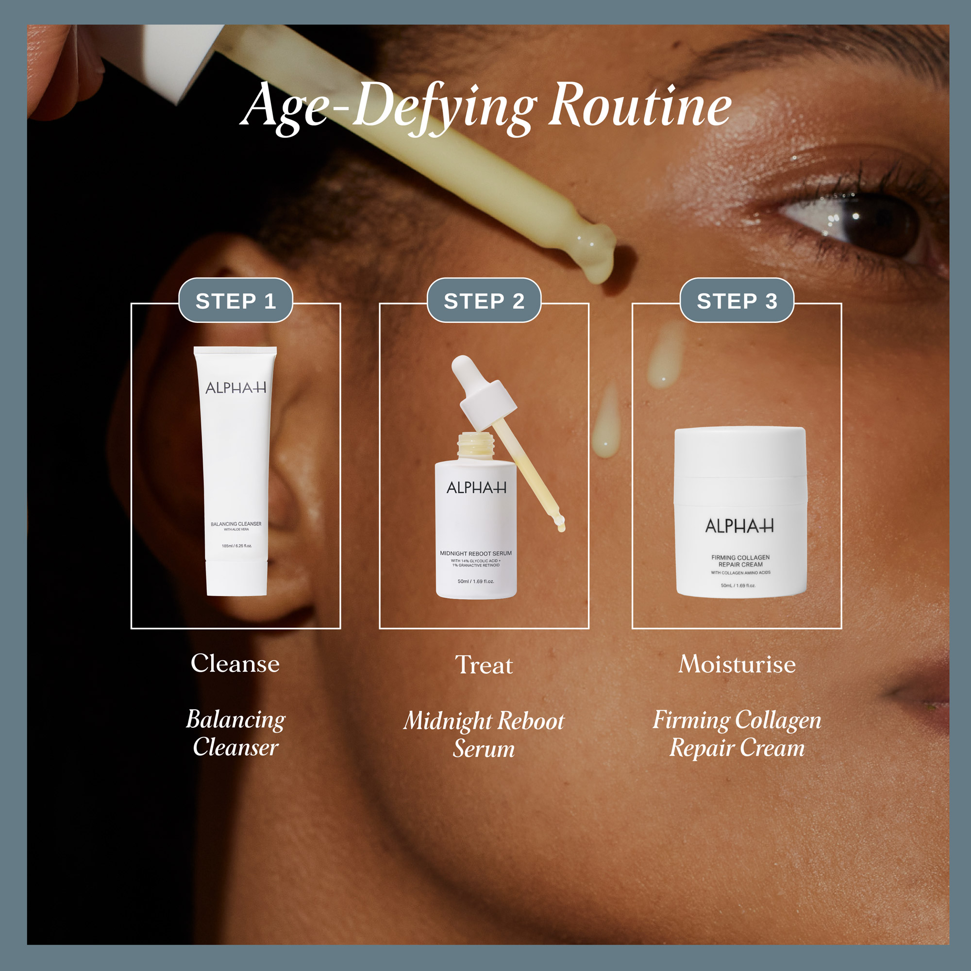 Alpha-H Midnight Reboot Serum with 14% Glycolic Acid + 1% Retinoid Complex 50ml