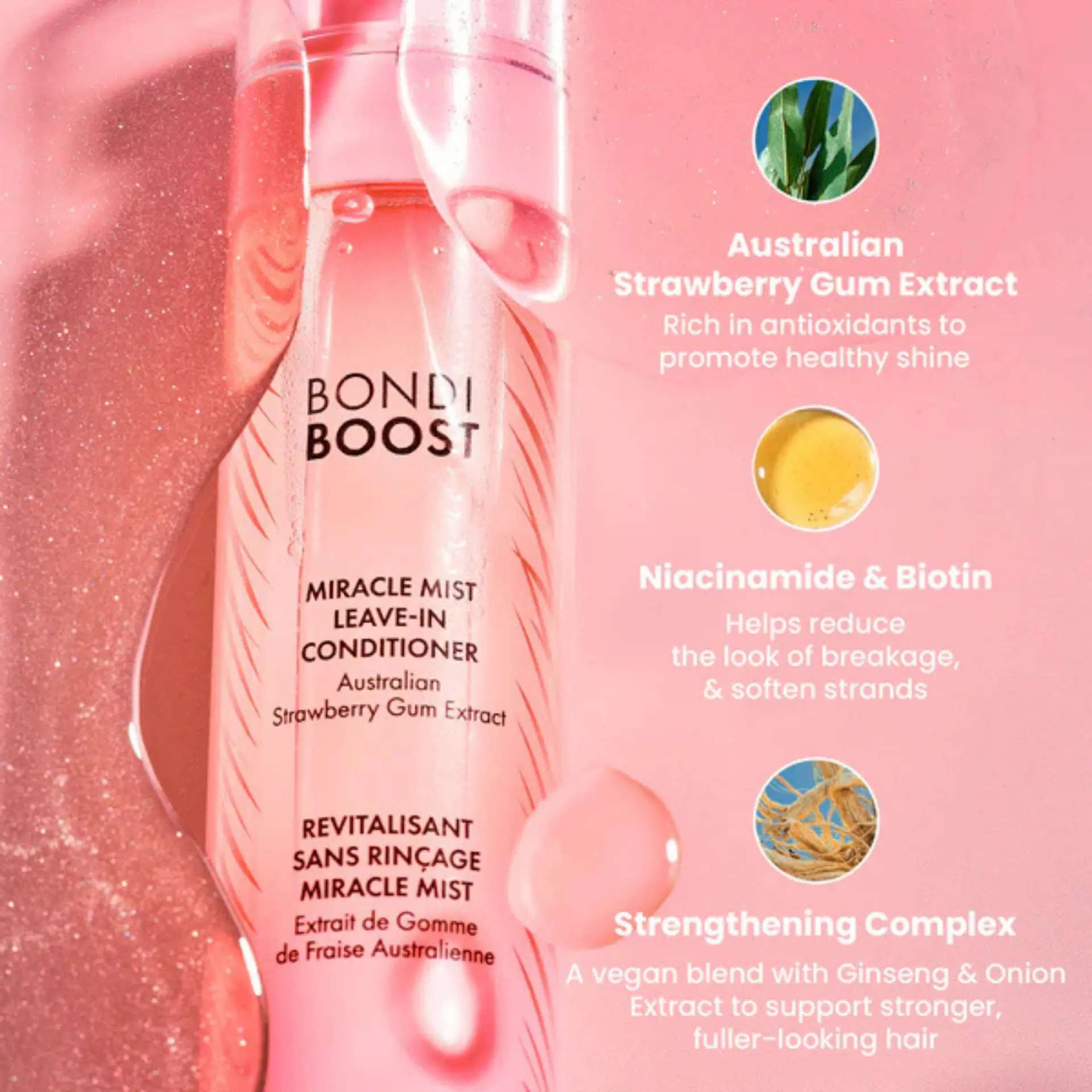 Bondi Boost HG Strawberry Gum Miracle Mist Leave-In Conditioner + Heat Protect