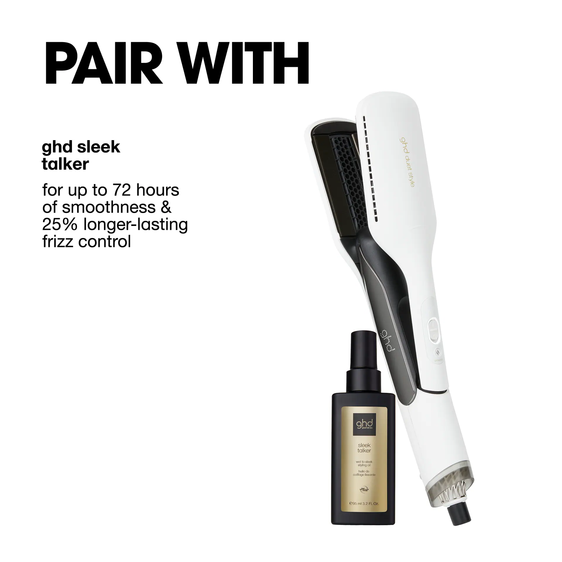 GHD Duet Style 2-In-1 Dryer And Straightener In White