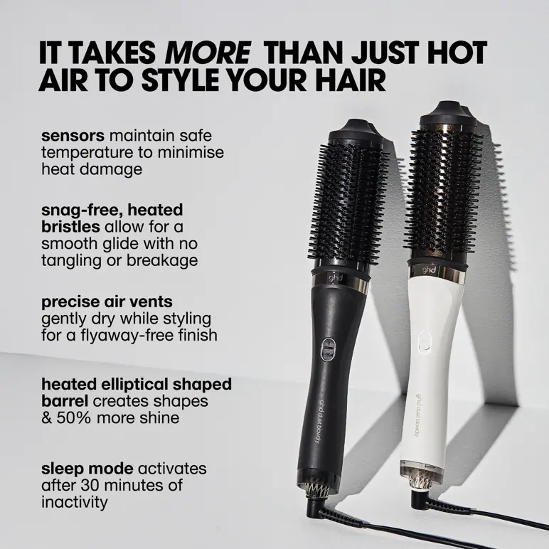 GHD duet blow dry 2-in-1 hair dryer brush in white
