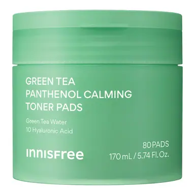 INNISFREE Green Tea Panthenol Calming Toner Pads 80pk